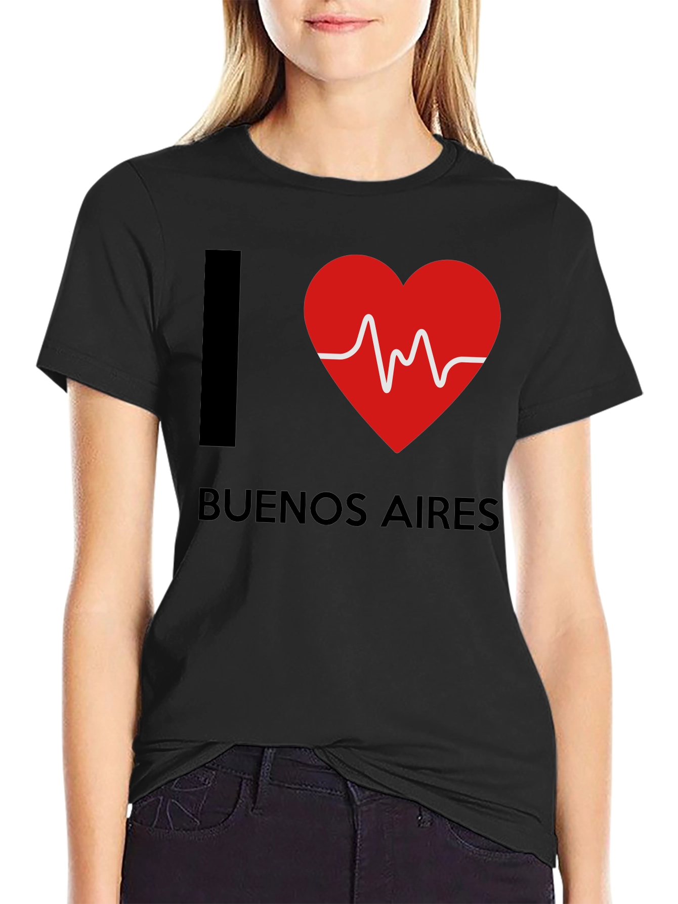 I Heart Buenos Aires T-Shirt - Black Cotton Tee