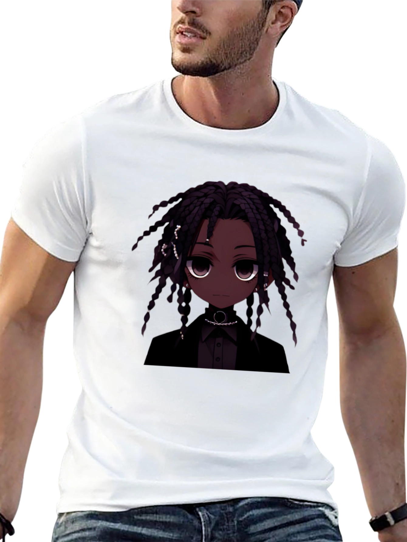 Anime Character Black T-Shirt