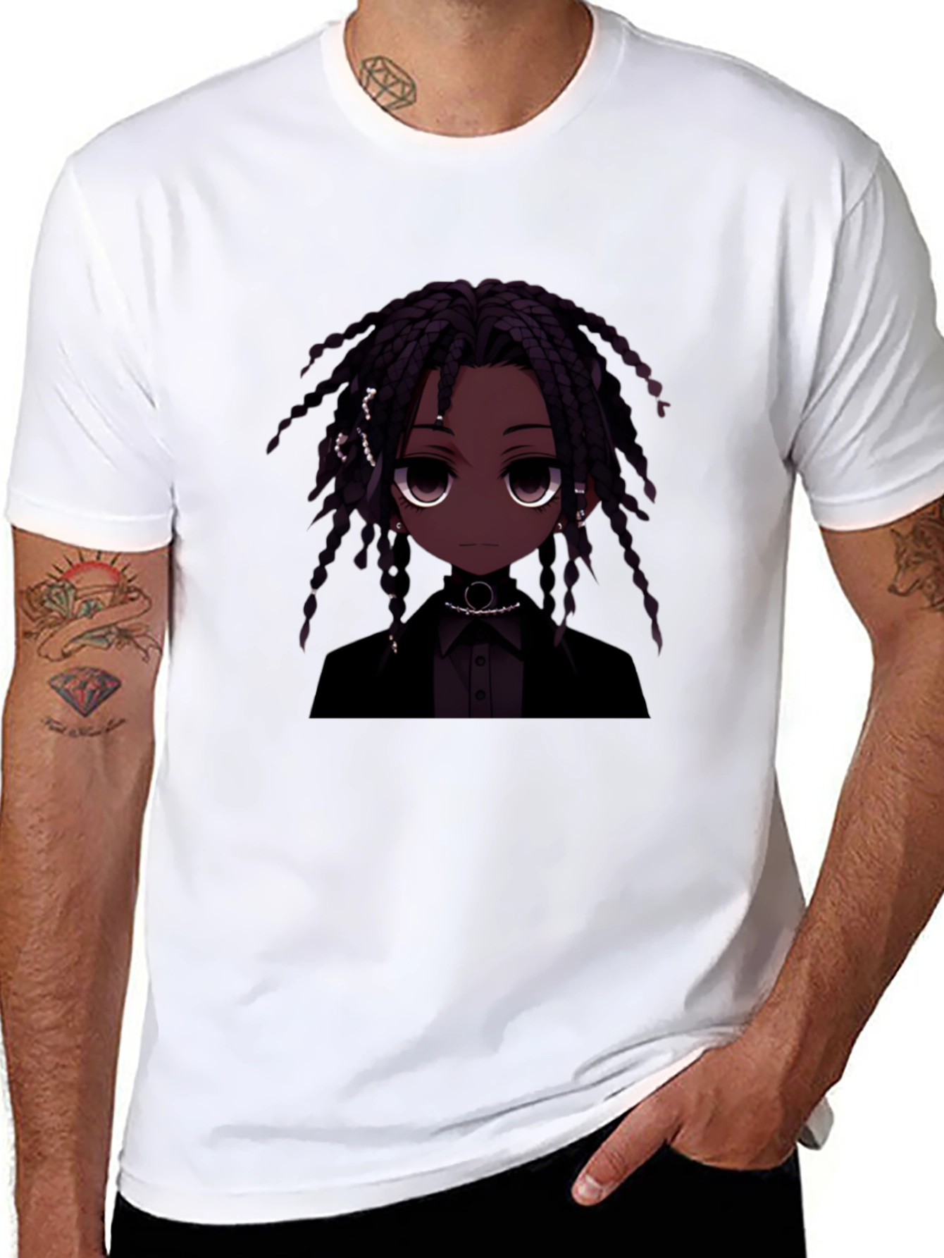 Anime Character Black T-Shirt