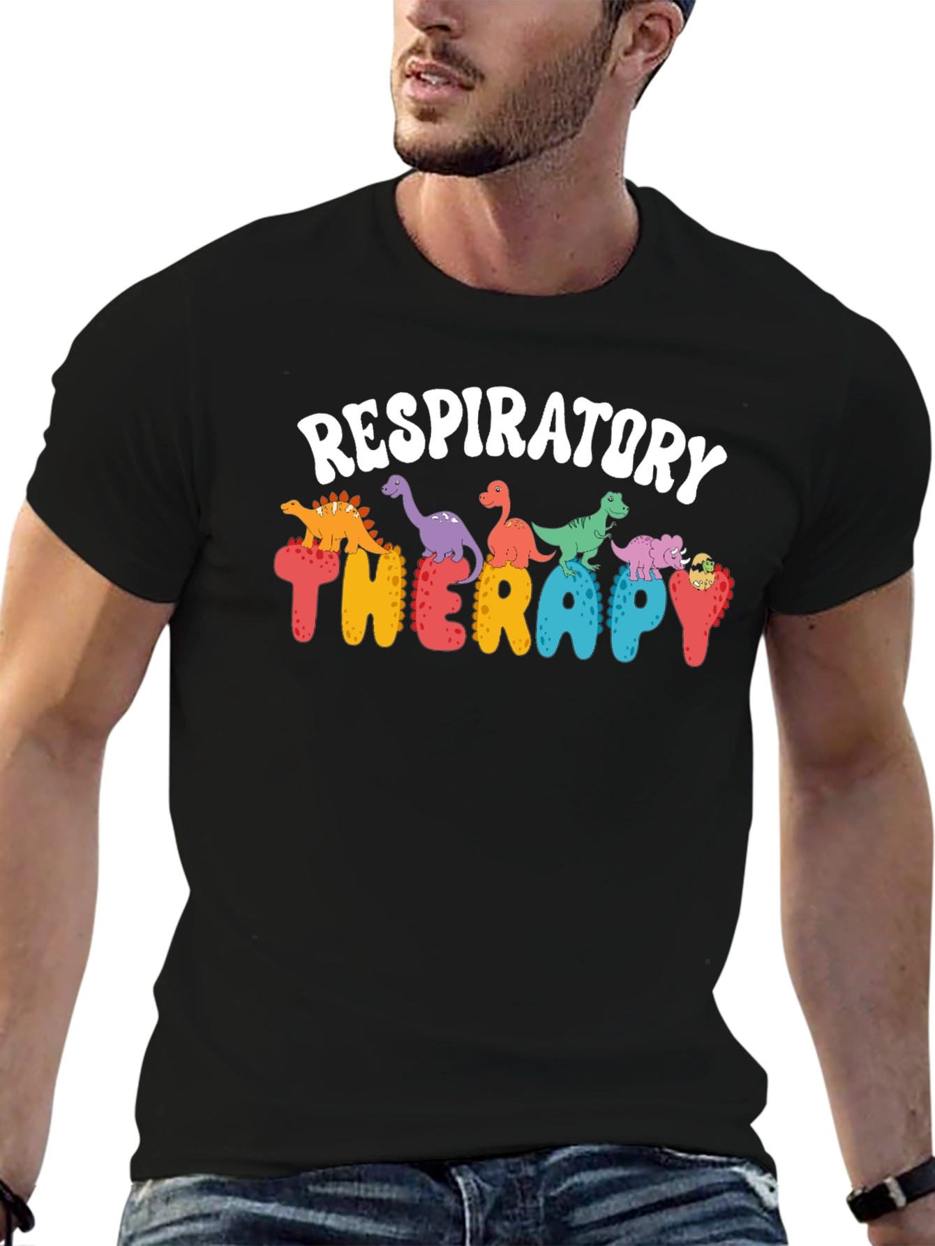 Respiratory Therapy Dinosaur Graphic Tee