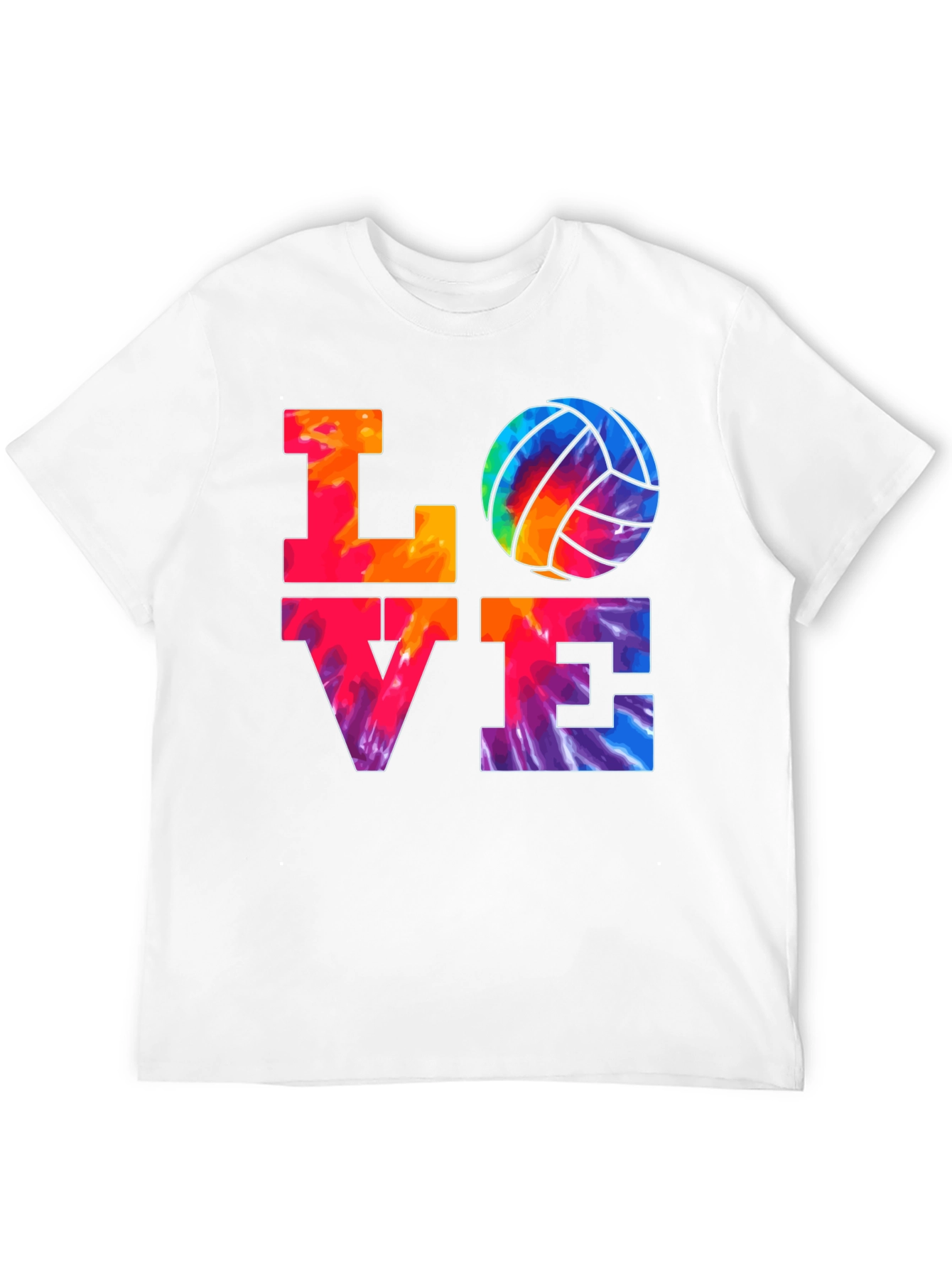 Tie Dye Volleyball Love Graphic T-Shirt