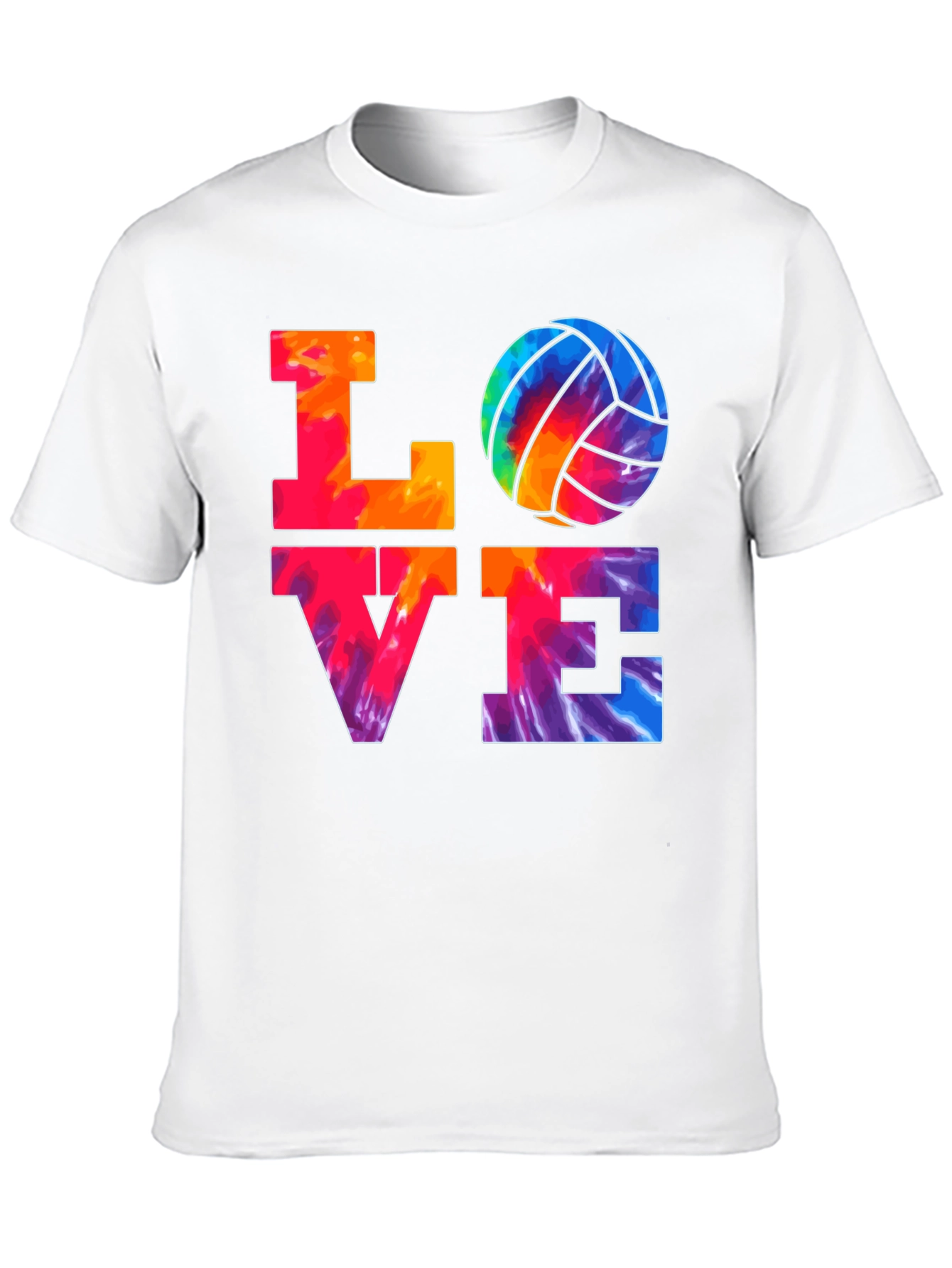 Tie Dye Volleyball Love Graphic T-Shirt