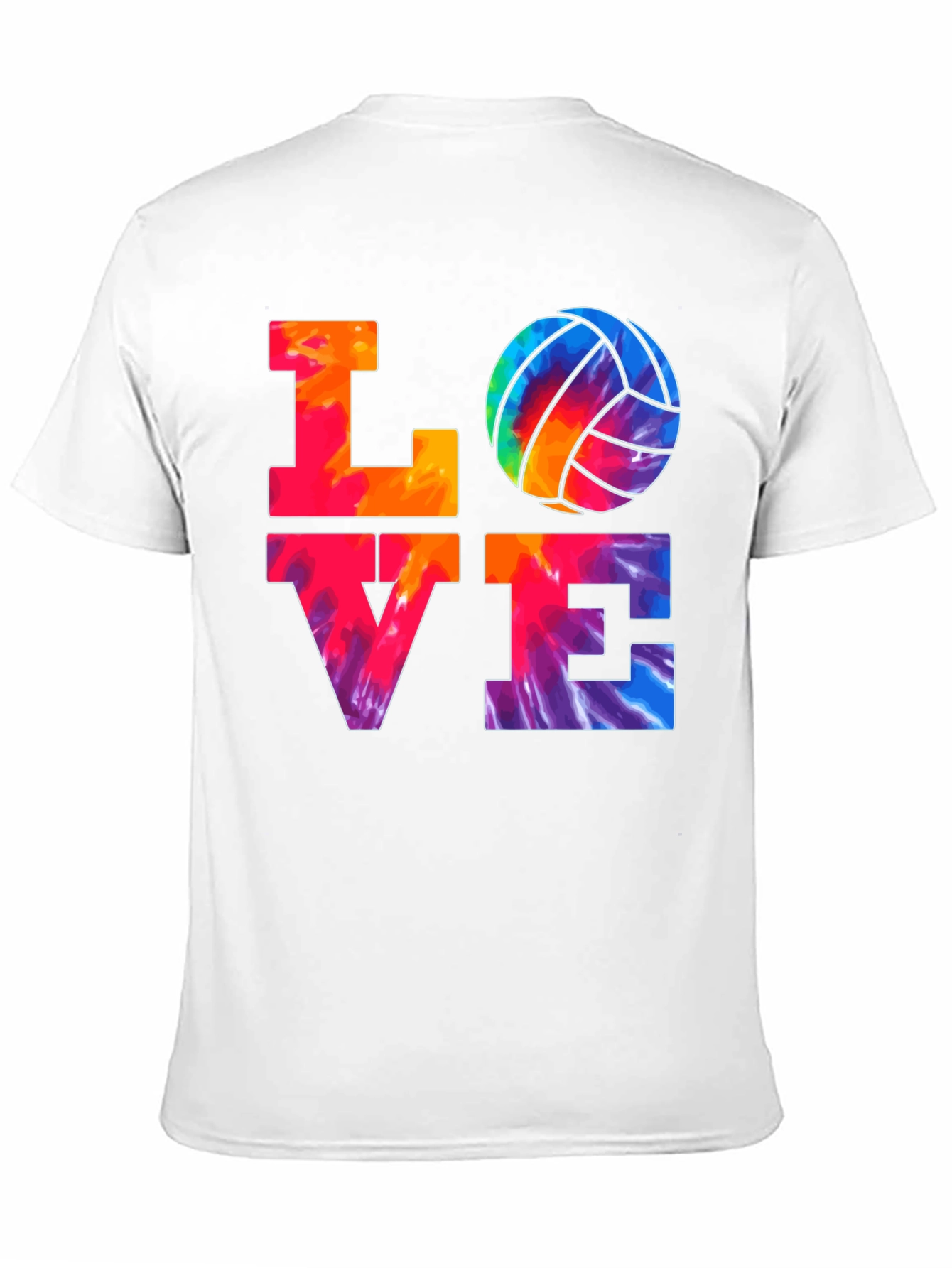 Tie Dye Volleyball Love Graphic T-Shirt