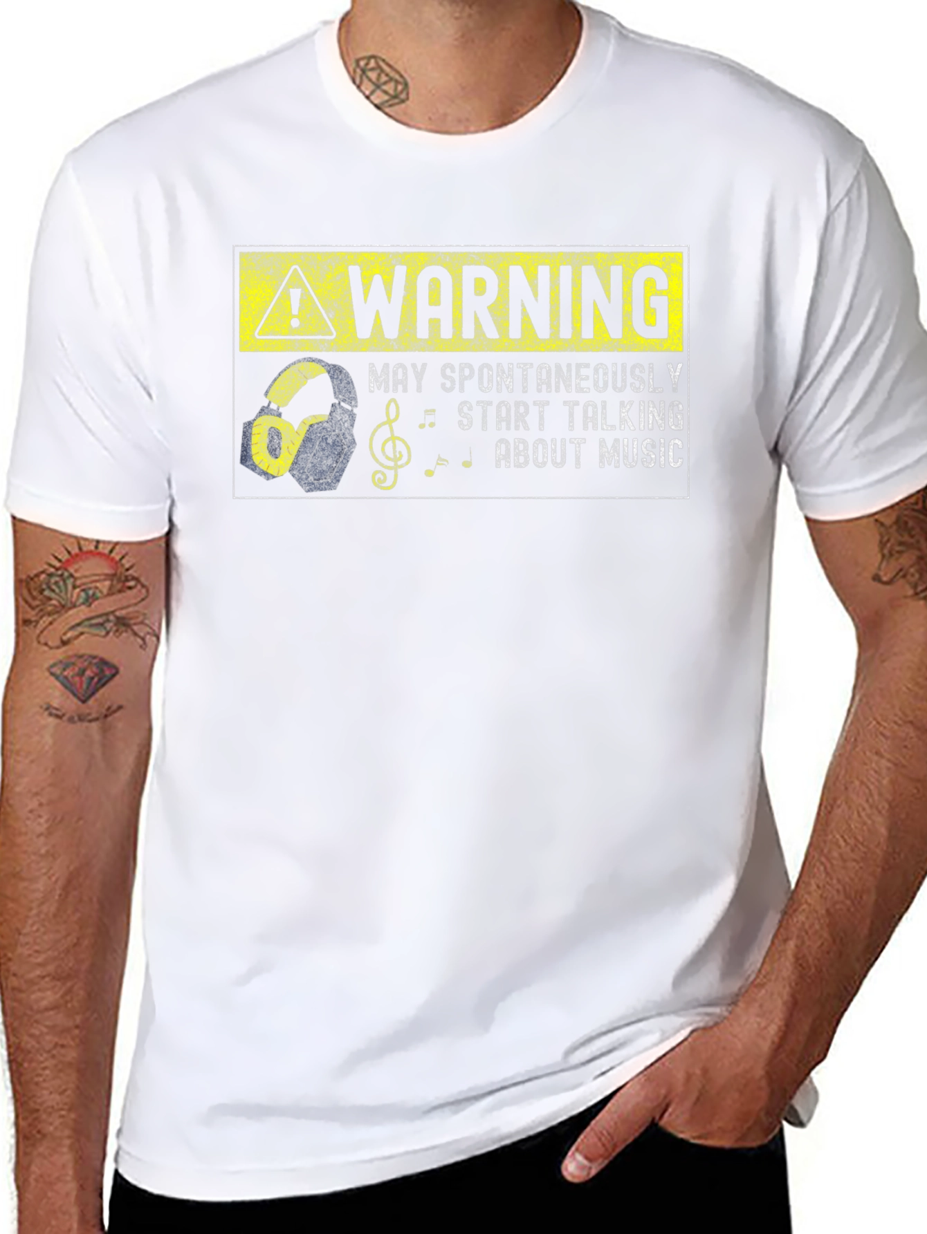 Warning: May Spontaneously Talk About Music T-Shirt