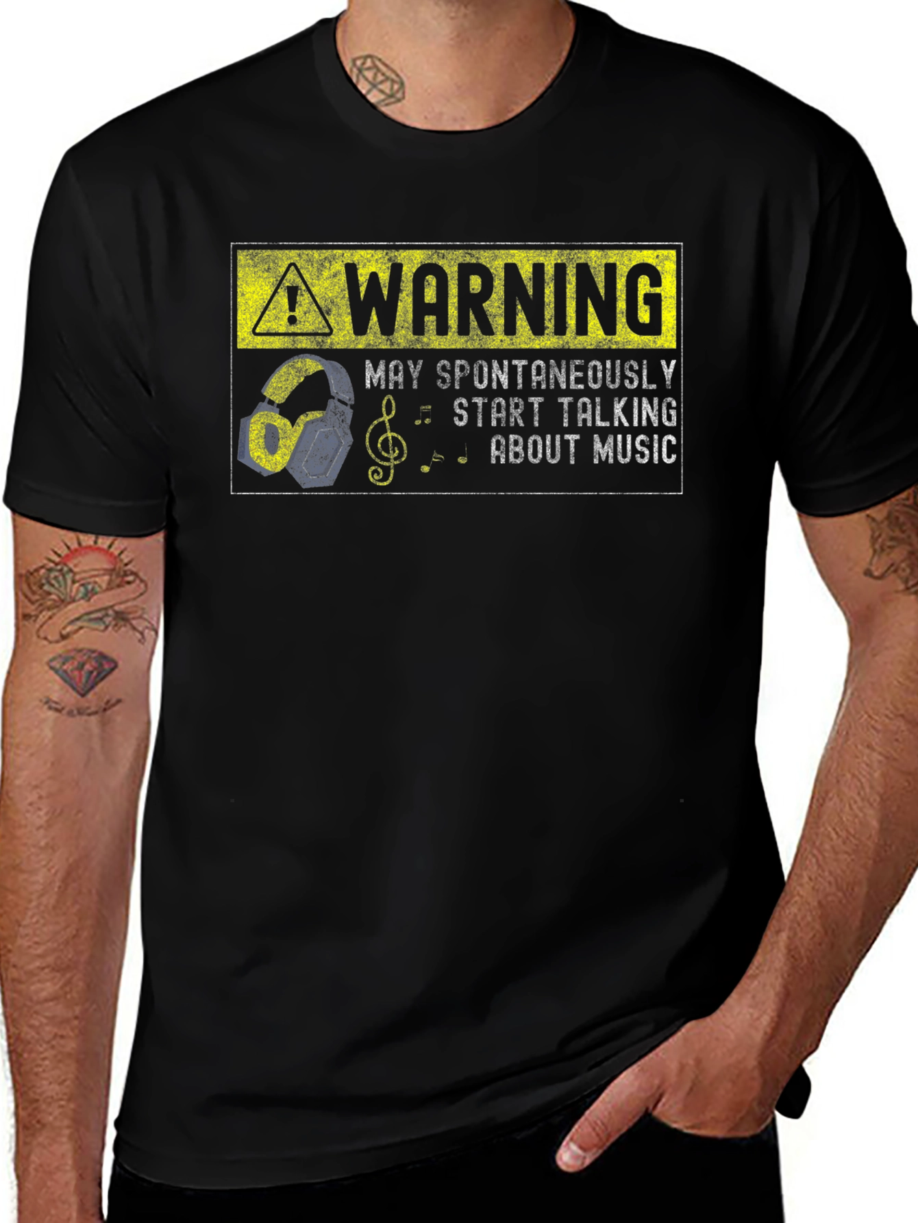 Warning: May Spontaneously Talk About Music T-Shirt