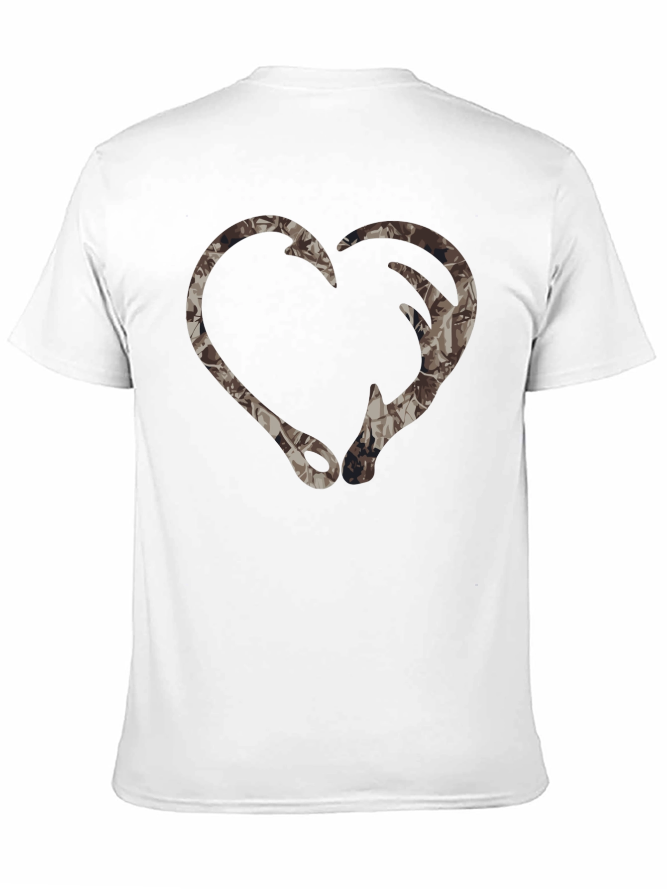 Camo Heart Fishing Hook T-Shirt - Outdoor Apparel