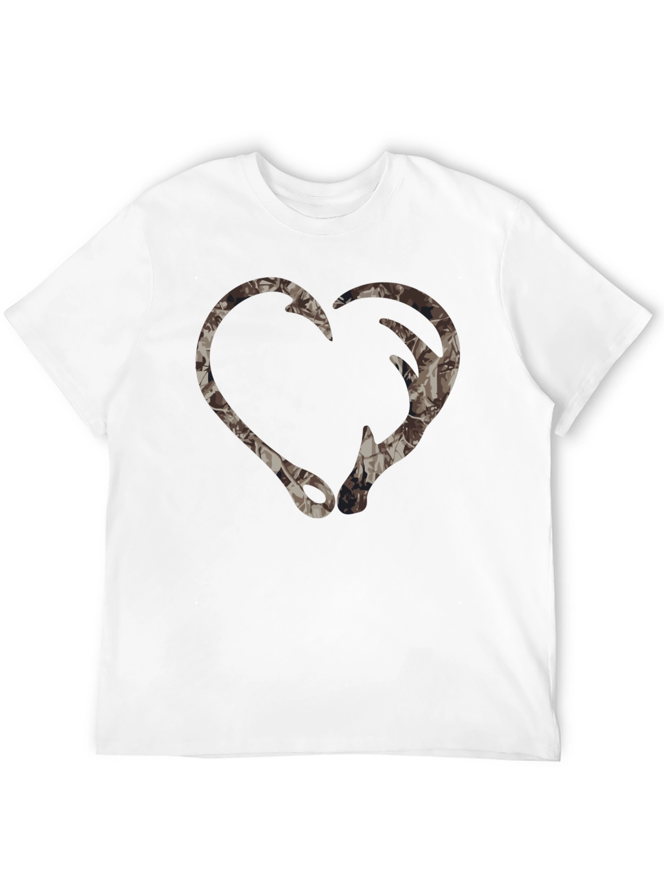 Camo Heart Fishing Hook T-Shirt - Outdoor Apparel