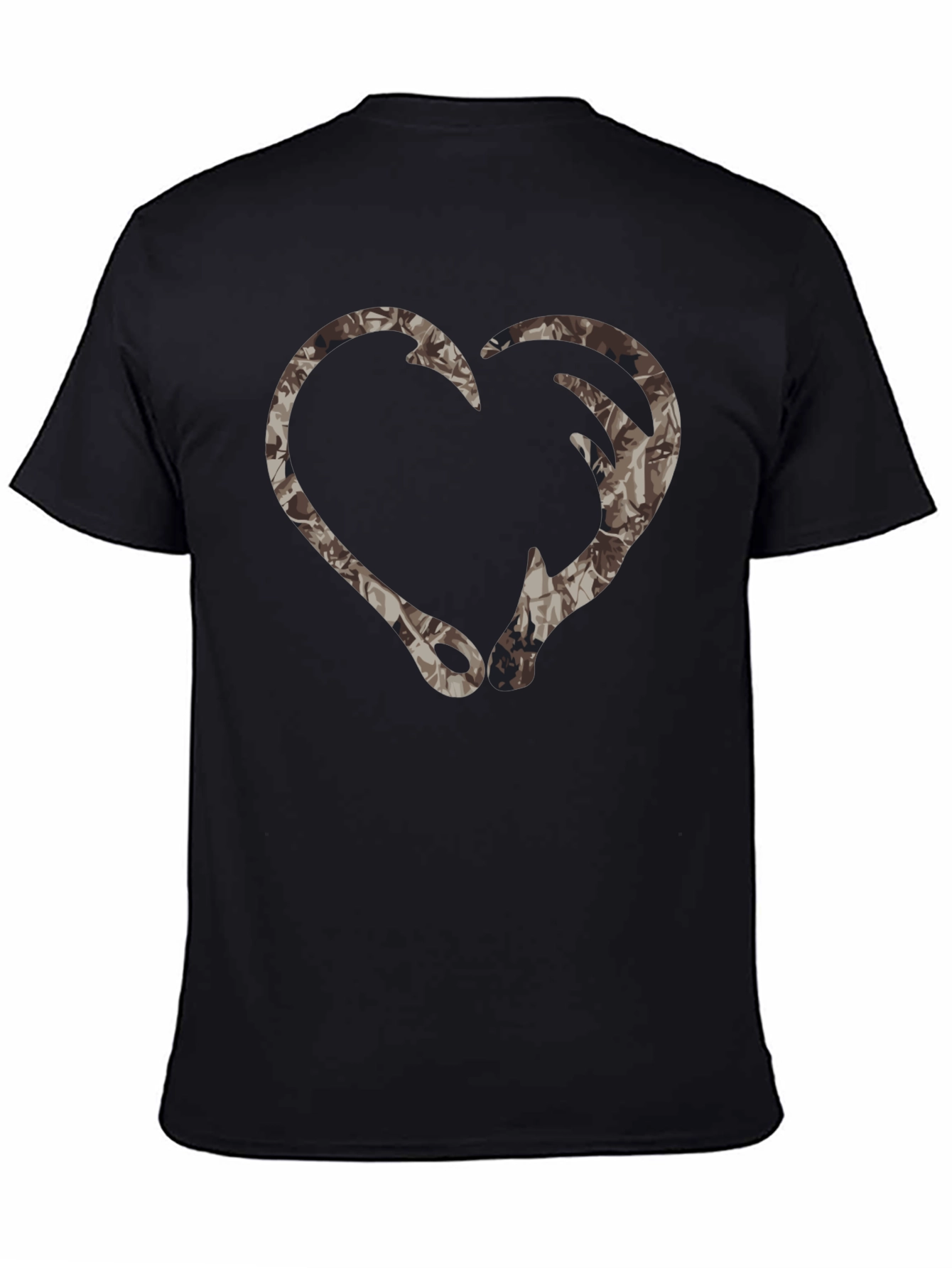 Camo Heart Fishing Hook T-Shirt - Outdoor Apparel