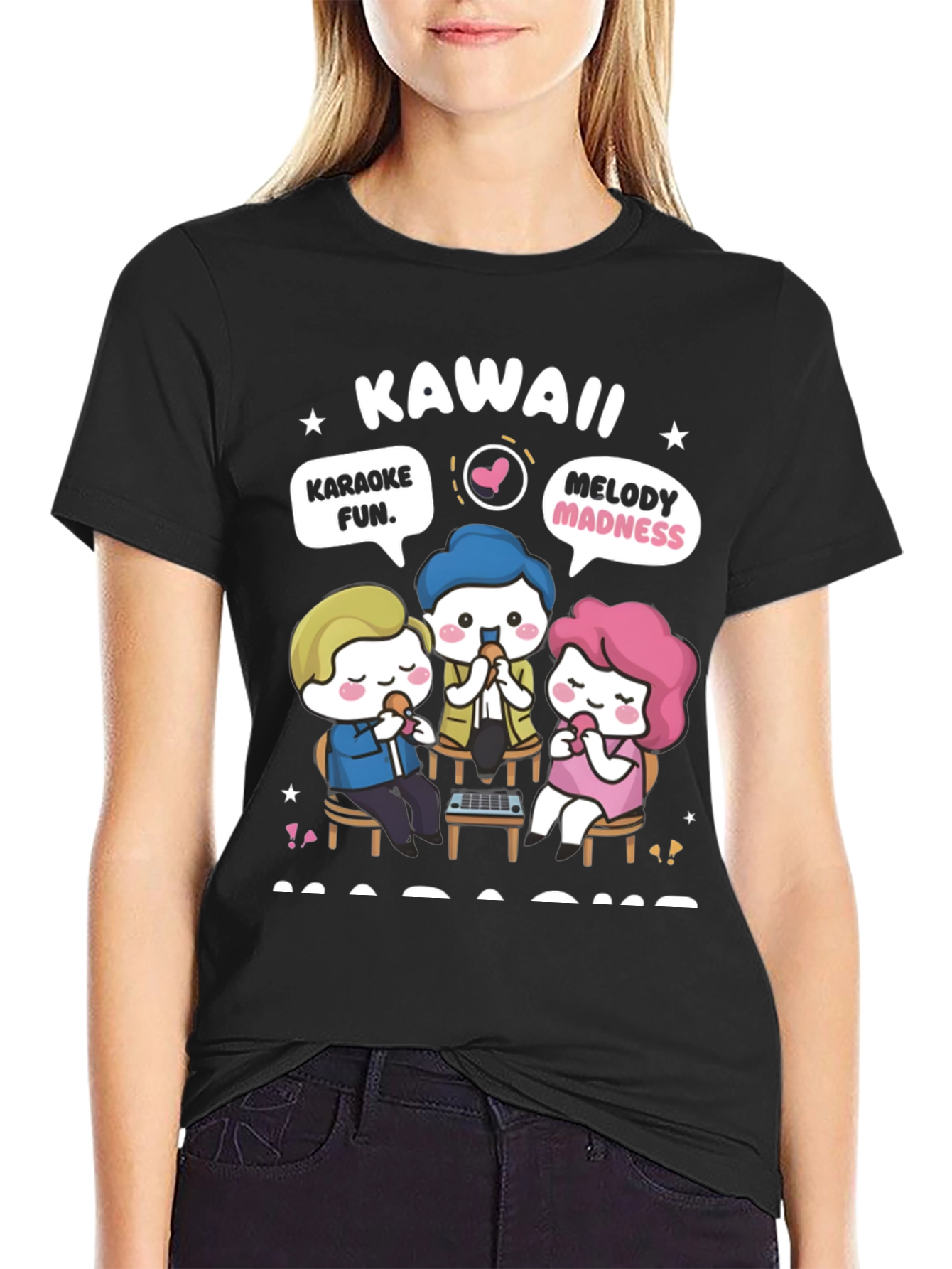 Kawaii Karaoke Fun T-Shirt - Anime Style