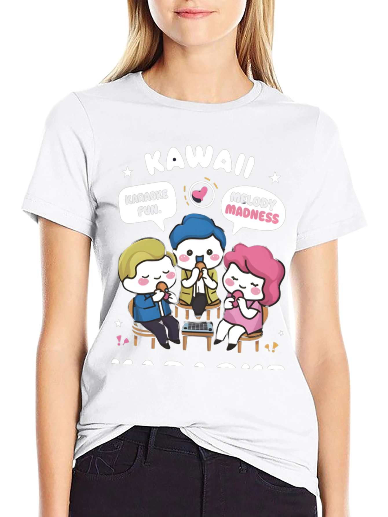 Kawaii Karaoke Fun T-Shirt - Anime Style