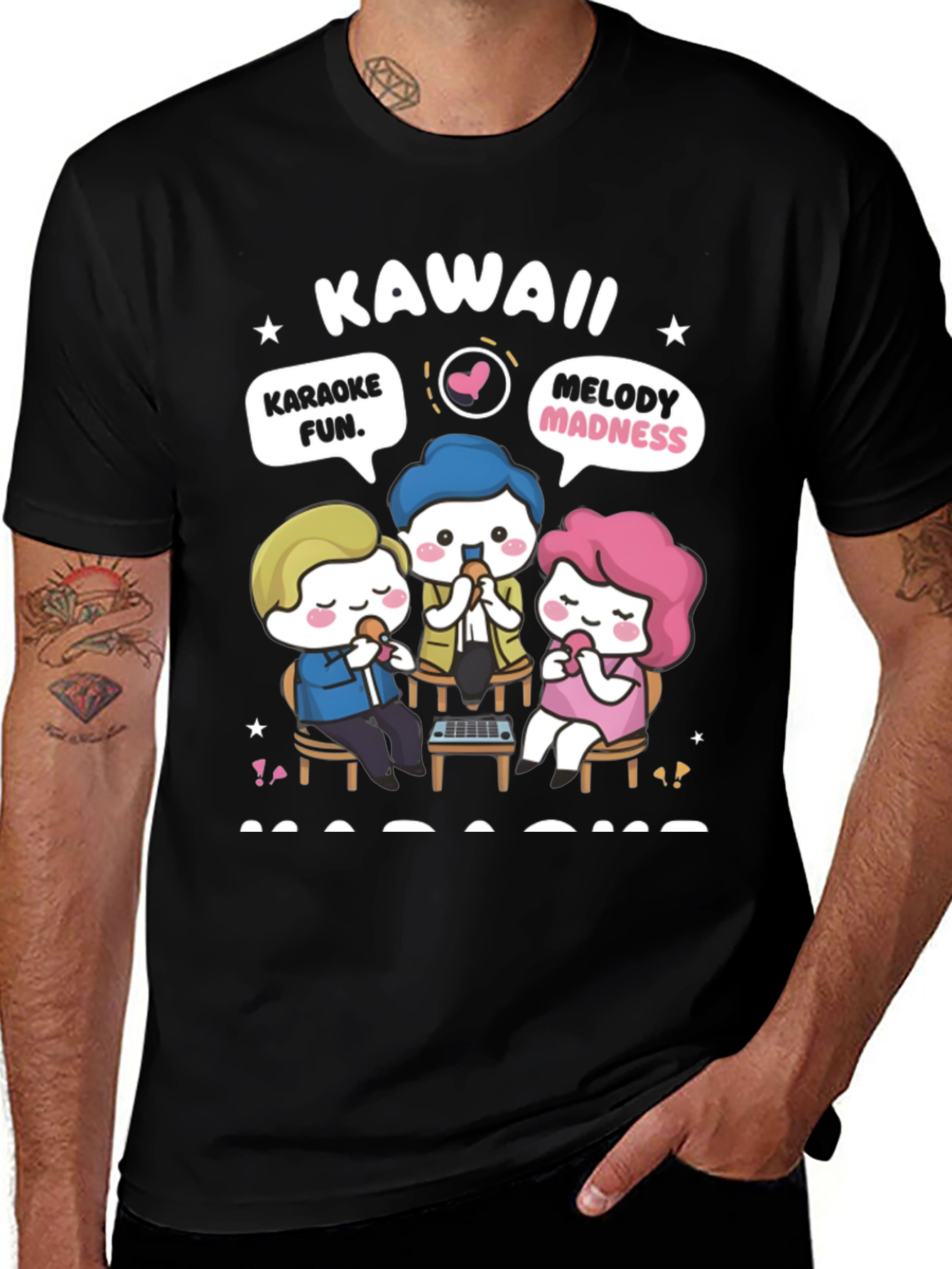 Kawaii Karaoke Fun T-Shirt - Anime Style