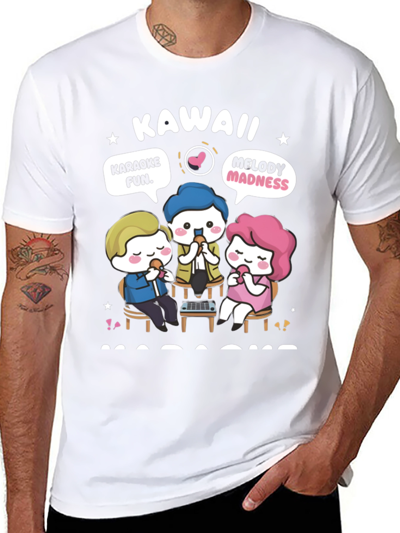 Kawaii Karaoke Fun T-Shirt - Anime Style