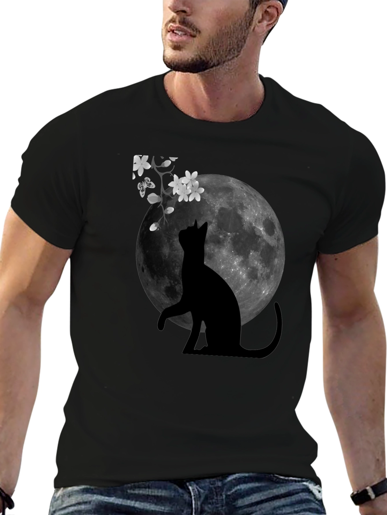 Cat Moon Silhouette T-Shirt