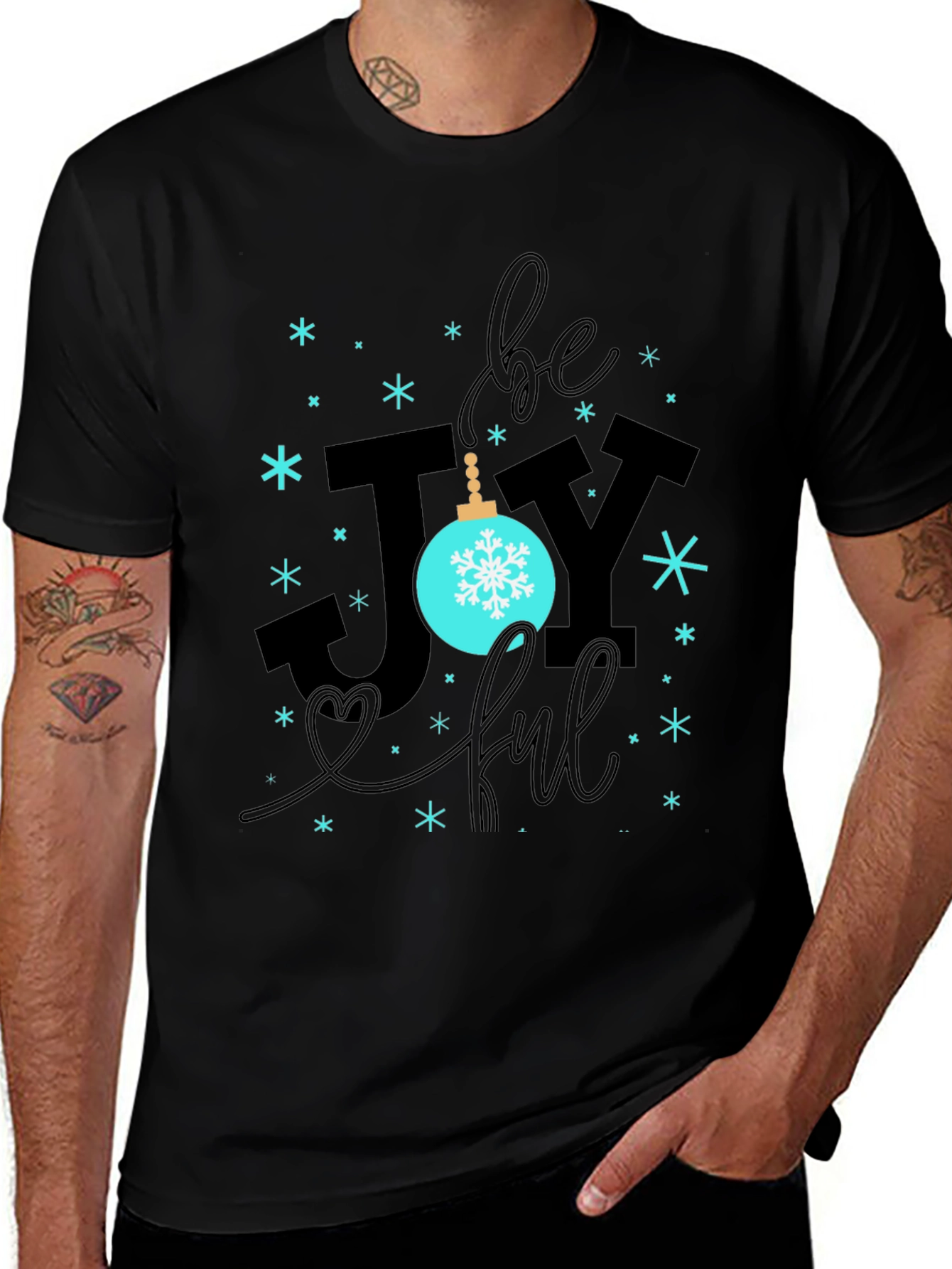 Be Joyful Black Graphic Tee