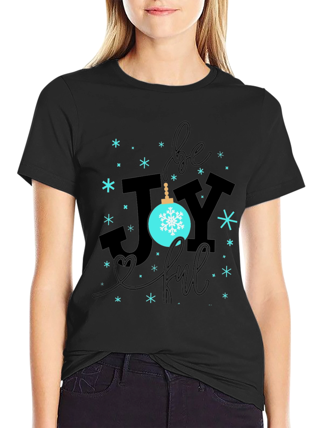 Be Joyful Black Graphic Tee