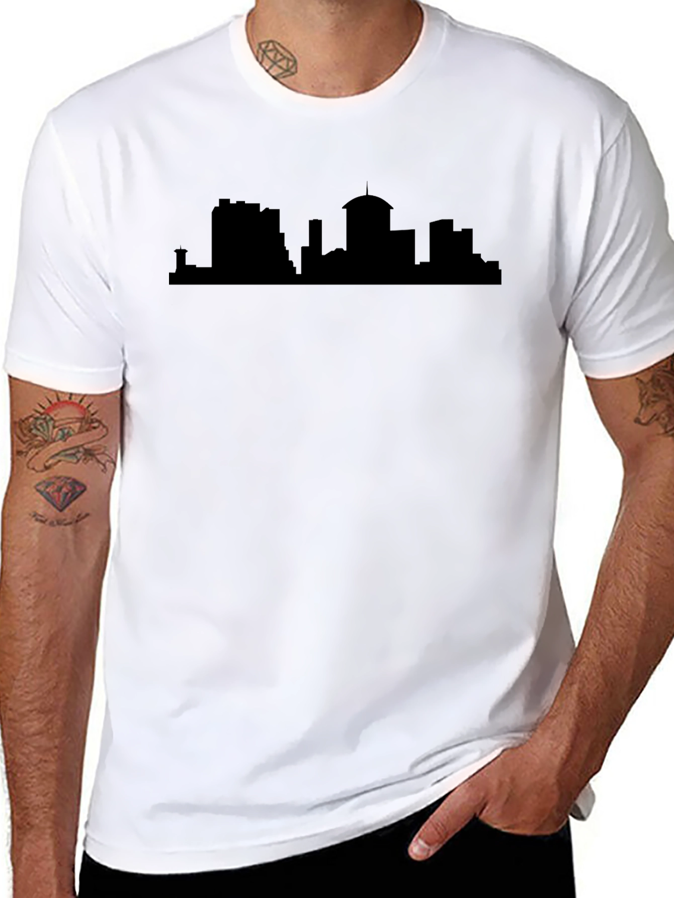 City Skyline Black T-Shirt - Urban Style