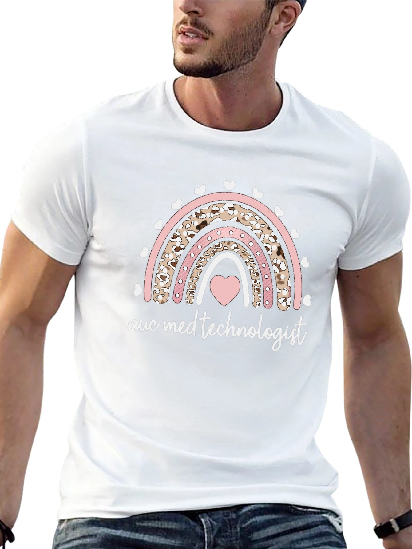 Nuc Med Technologist Rainbow Heart Tee