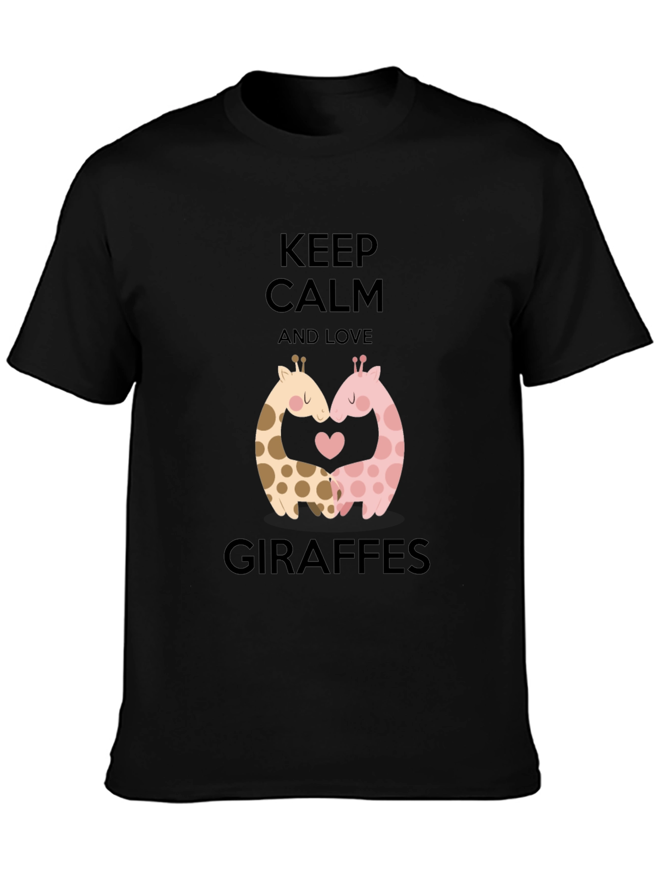 Keep Calm and Love Giraffes T-Shirt Cute Animal Tee