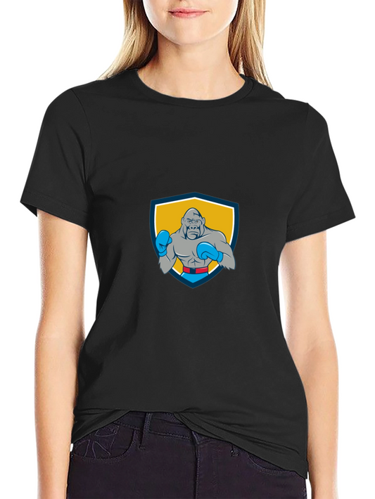 Gorilla Boxer Graphic Tee - Black Short Sleeve Shirt