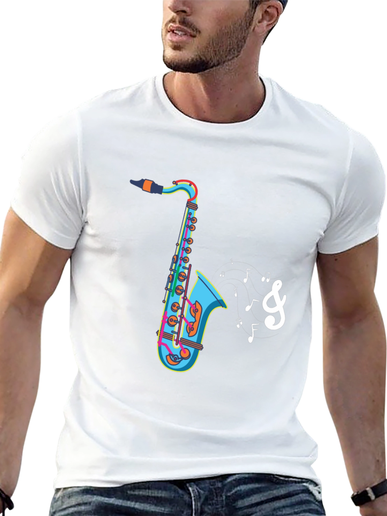 Saxophone Music T-Shirt - Unique Graphic Tee