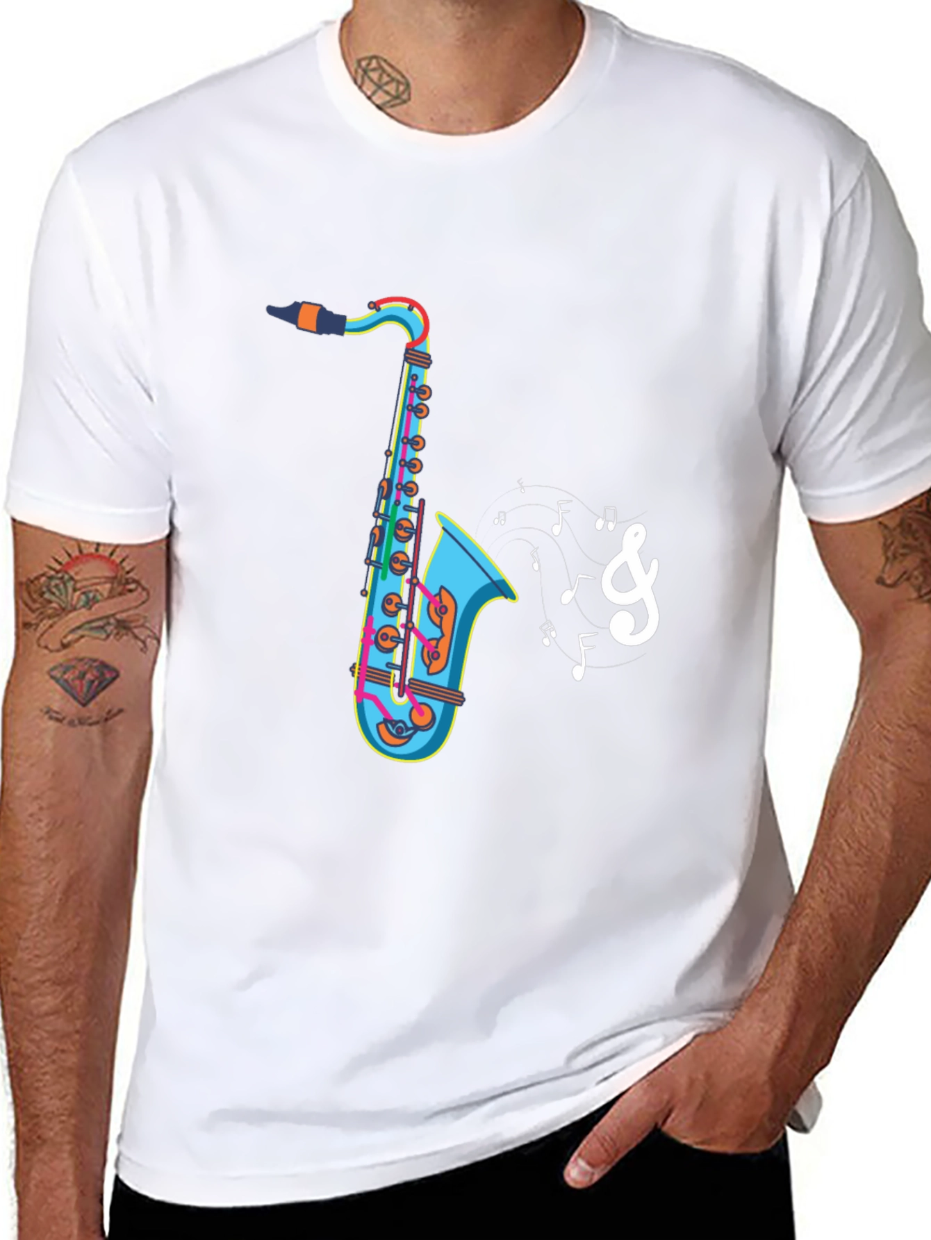 Saxophone Music T-Shirt - Unique Graphic Tee