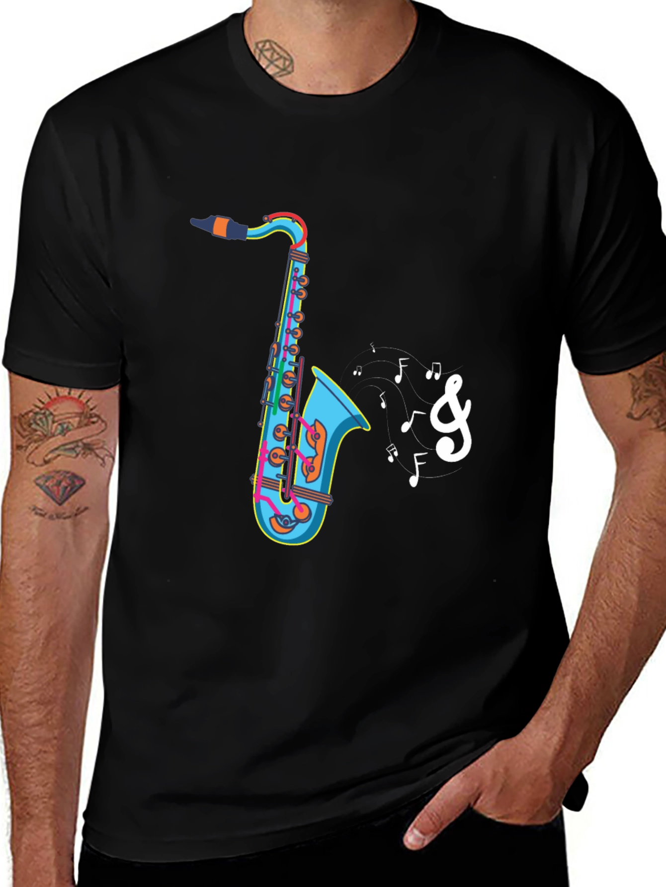 Saxophone Music T-Shirt - Unique Graphic Tee