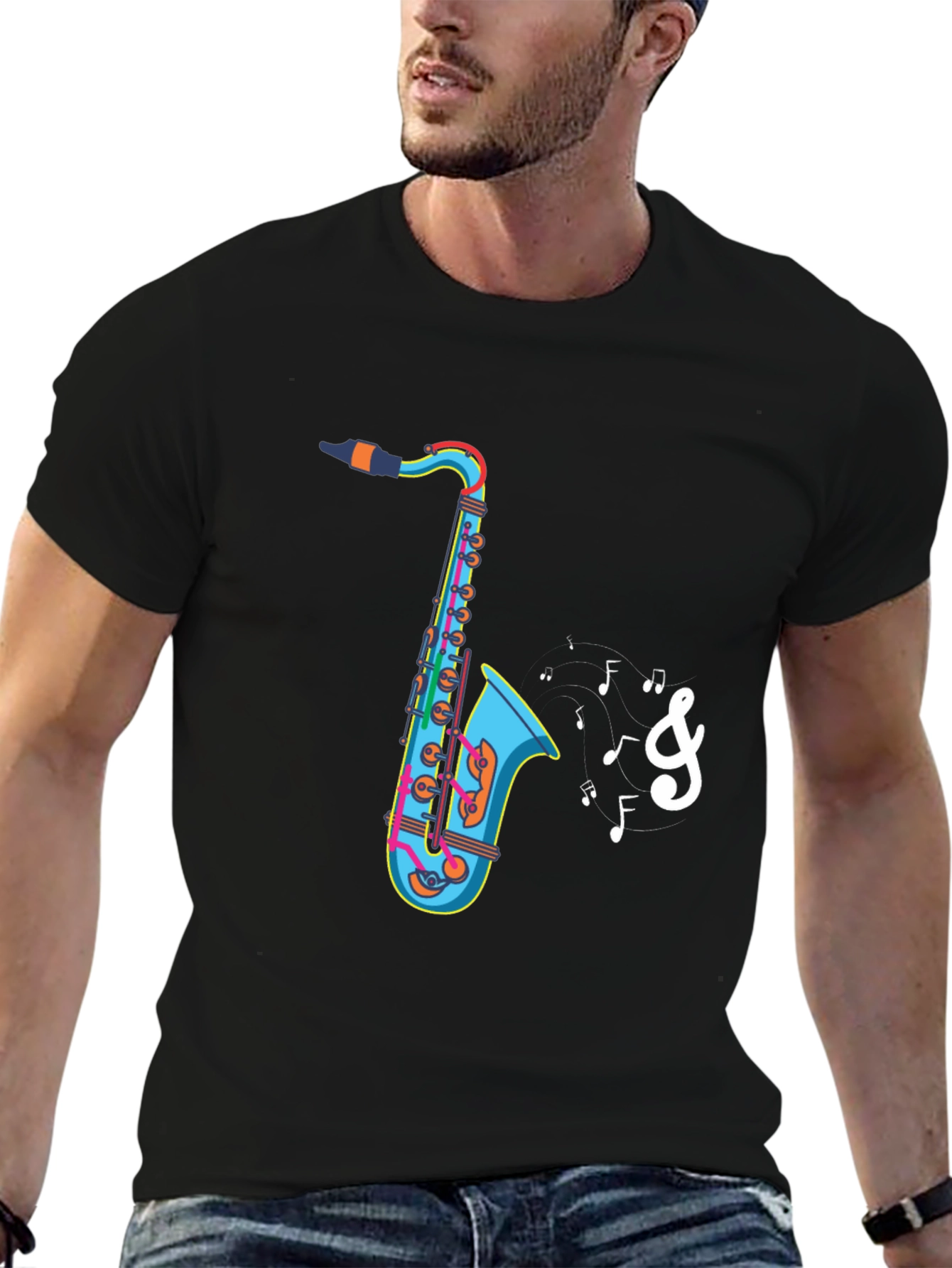 Saxophone Music T-Shirt - Unique Graphic Tee