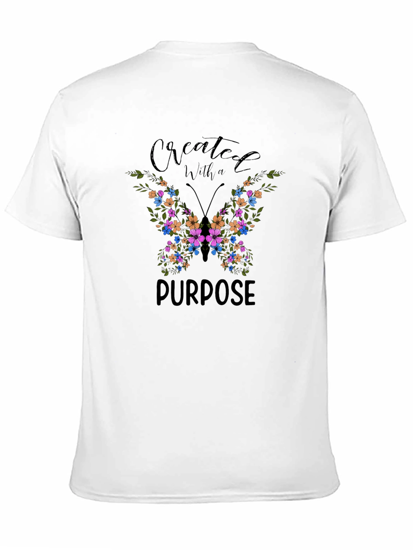 Created with a Purpose Floral Butterfly T-Shirt