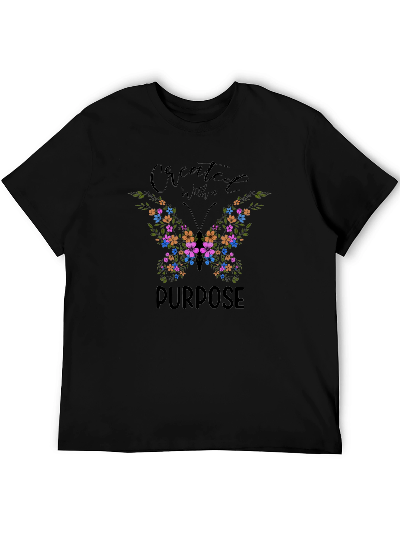 Created with a Purpose Floral Butterfly T-Shirt