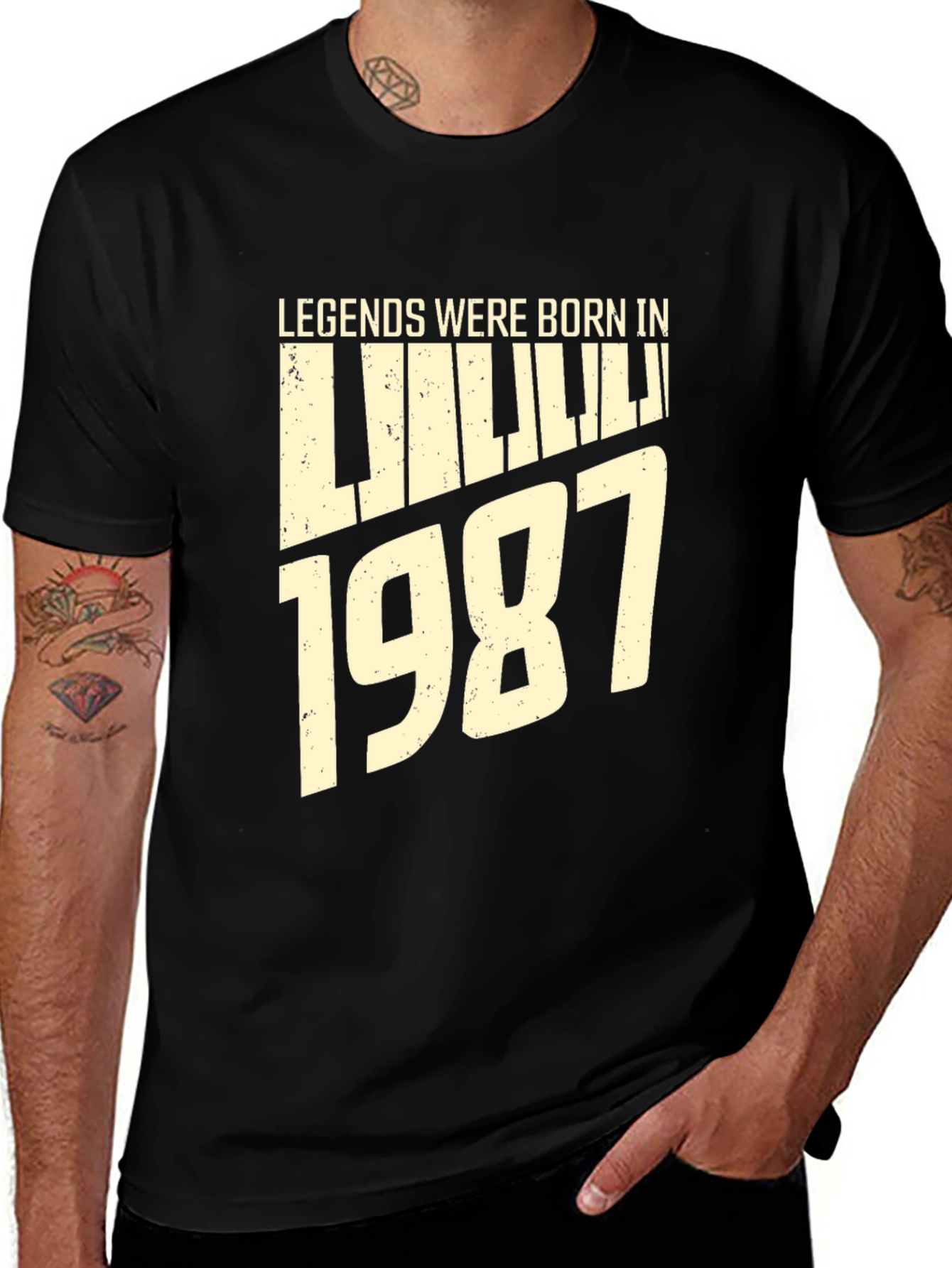 Legends Born in 1987 Black T-Shirt