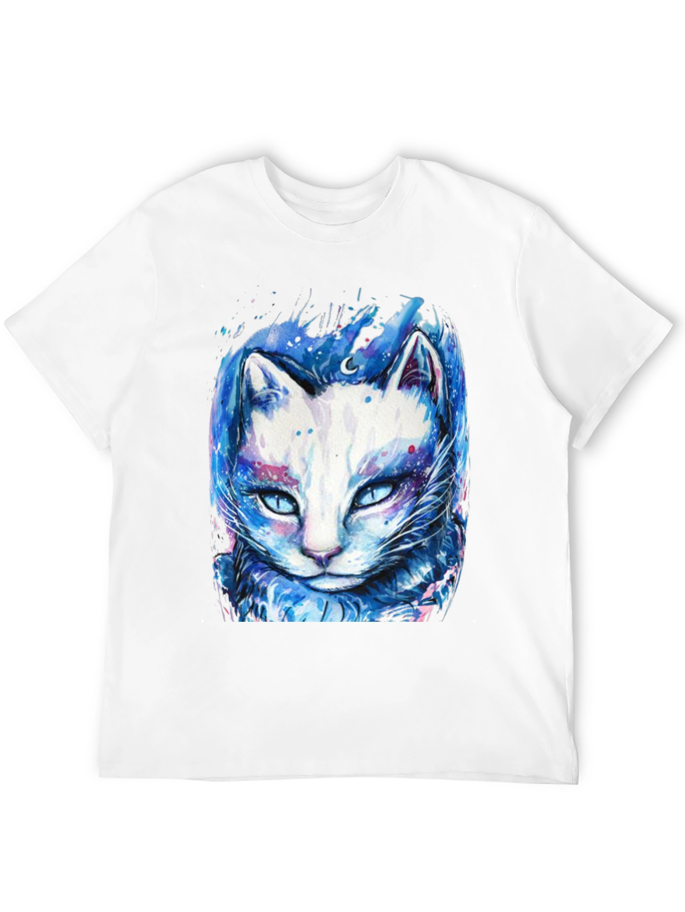 Cosmic Cat Graphic Tee - Black T-Shirt