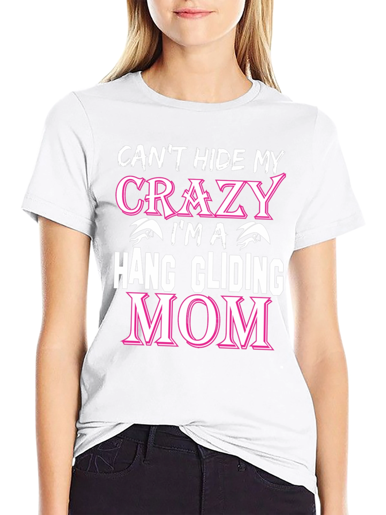 Crazy Hang Gliding Mom T-Shirt - Novelty Graphic Tee