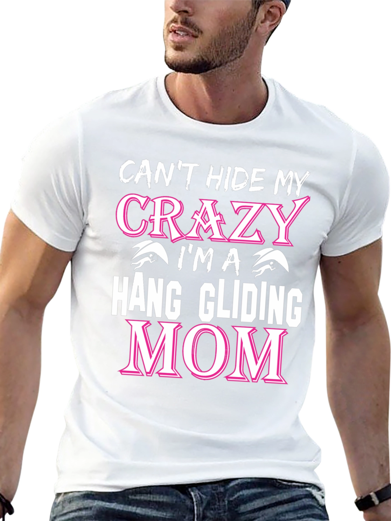 Crazy Hang Gliding Mom T-Shirt - Novelty Graphic Tee