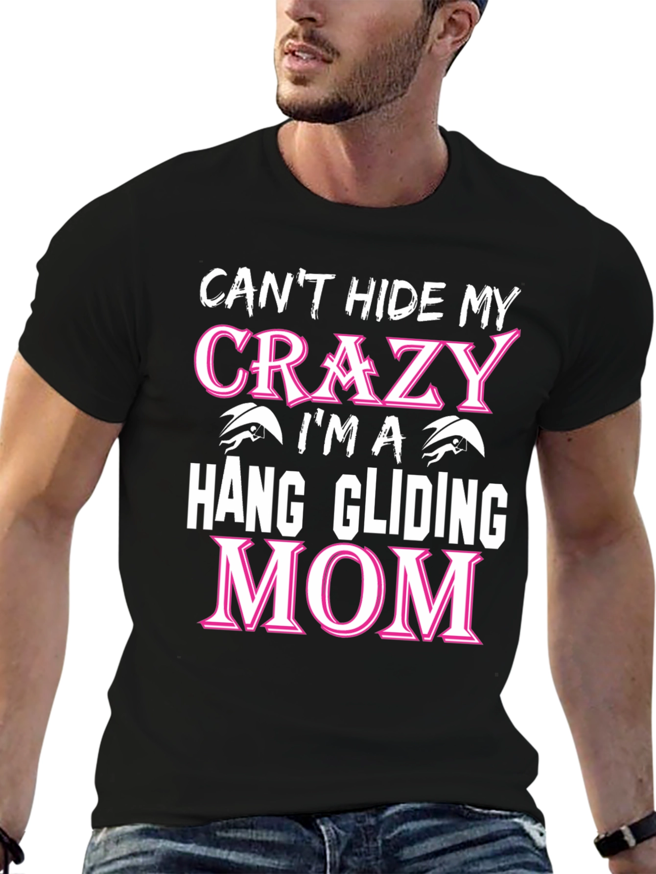 Crazy Hang Gliding Mom T-Shirt - Novelty Graphic Tee