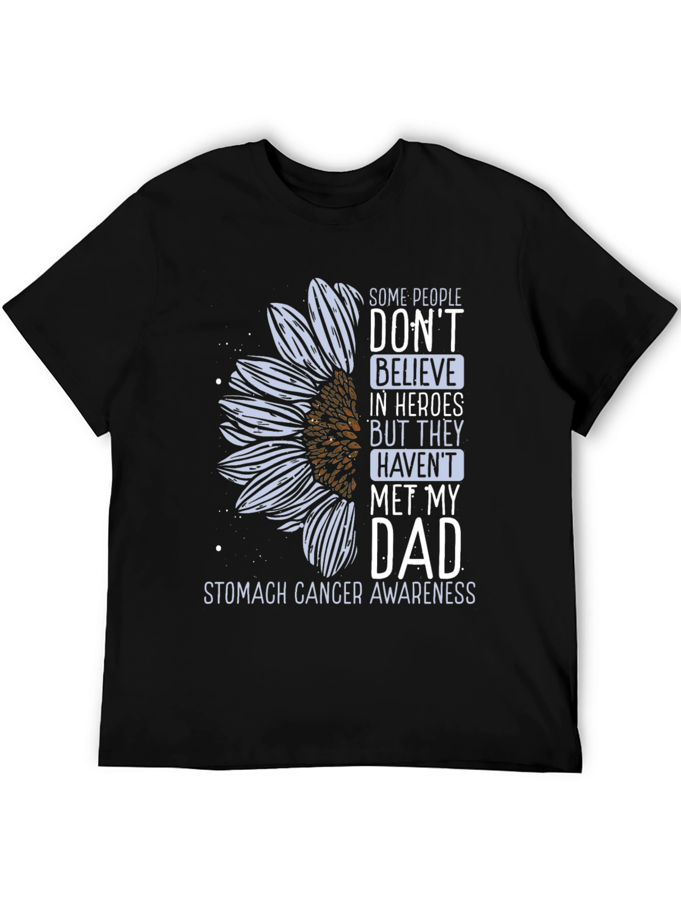Stomach Cancer Awareness Sunflower T-Shirt