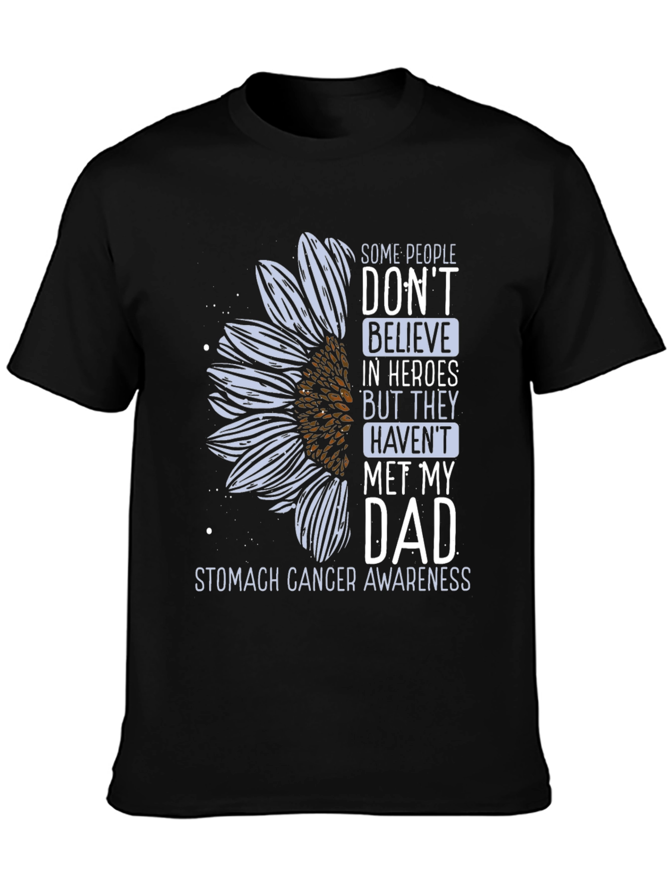 Stomach Cancer Awareness Sunflower T-Shirt