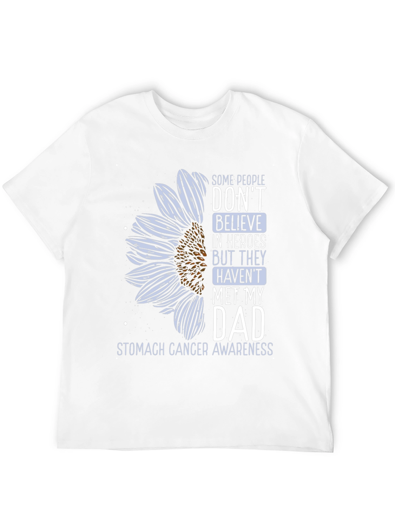 Stomach Cancer Awareness Sunflower T-Shirt