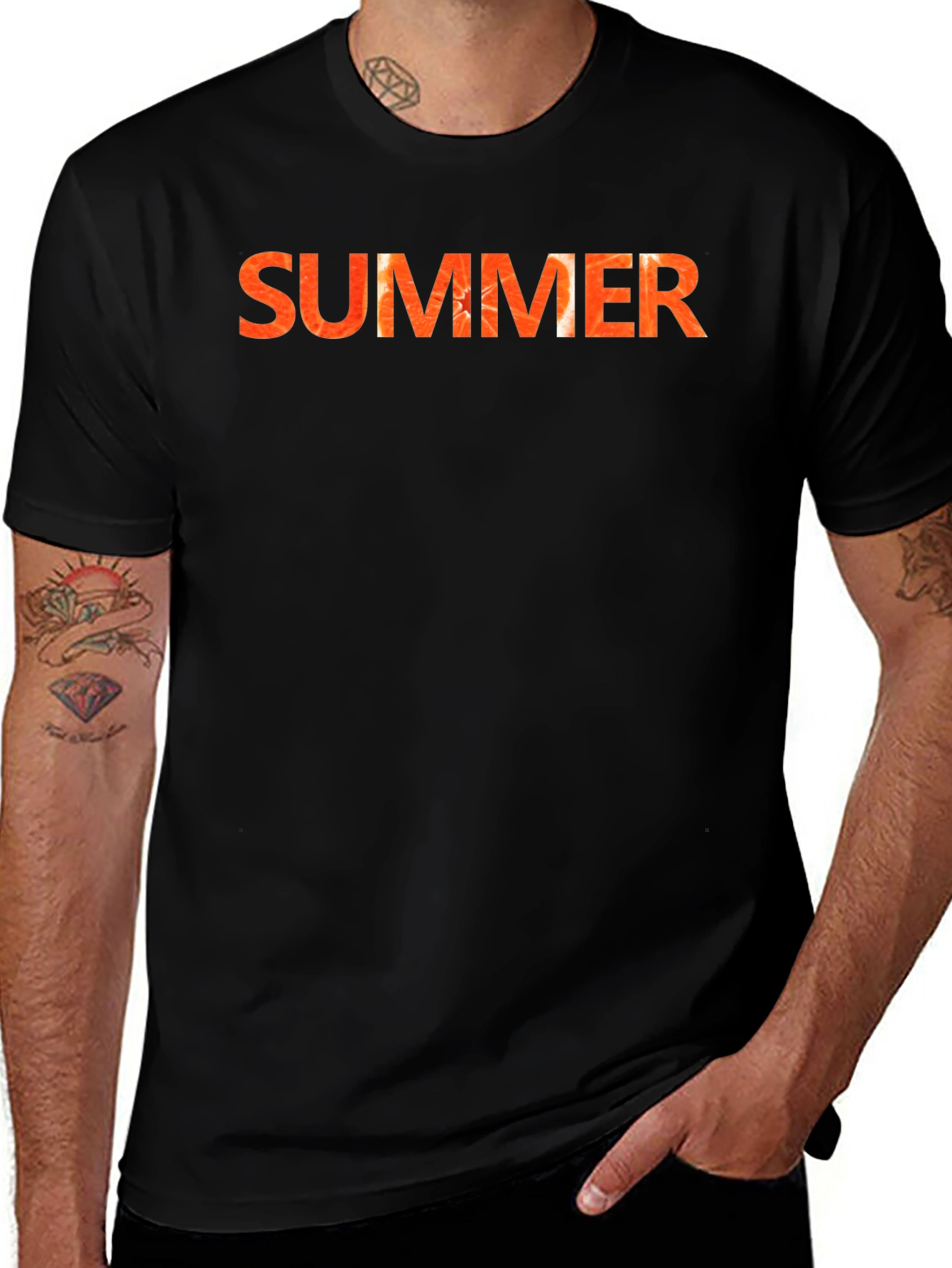Summer Graphic Tee - Mens Black T-Shirt