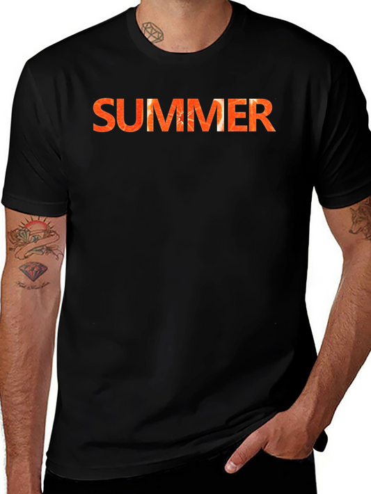 Summer Graphic Tee - Mens Black T-Shirt