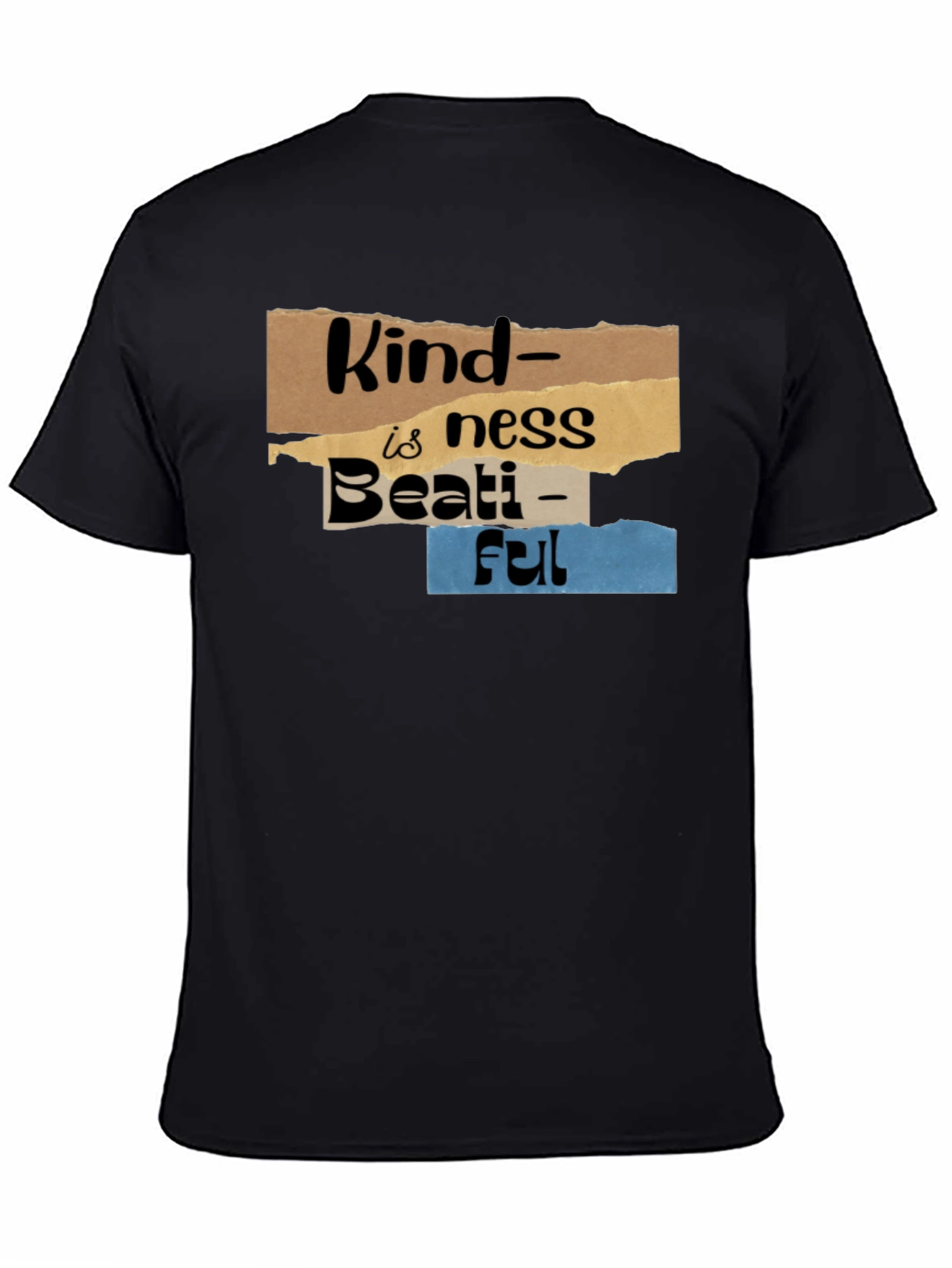 Kindness is Beautiful Graphic Tee - Black Cotton Blend