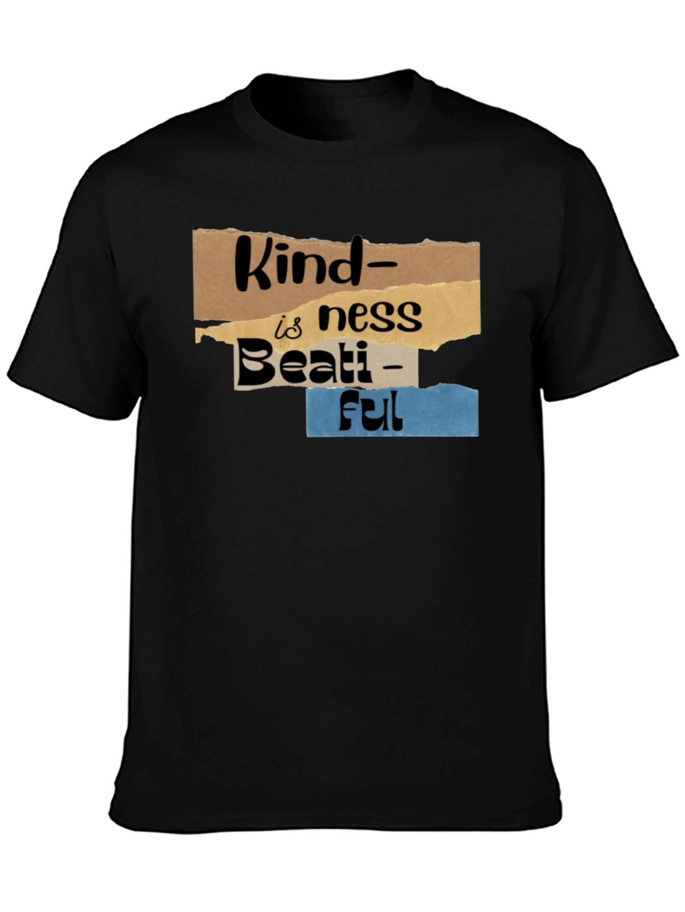 Kindness is Beautiful Graphic Tee - Black Cotton Blend