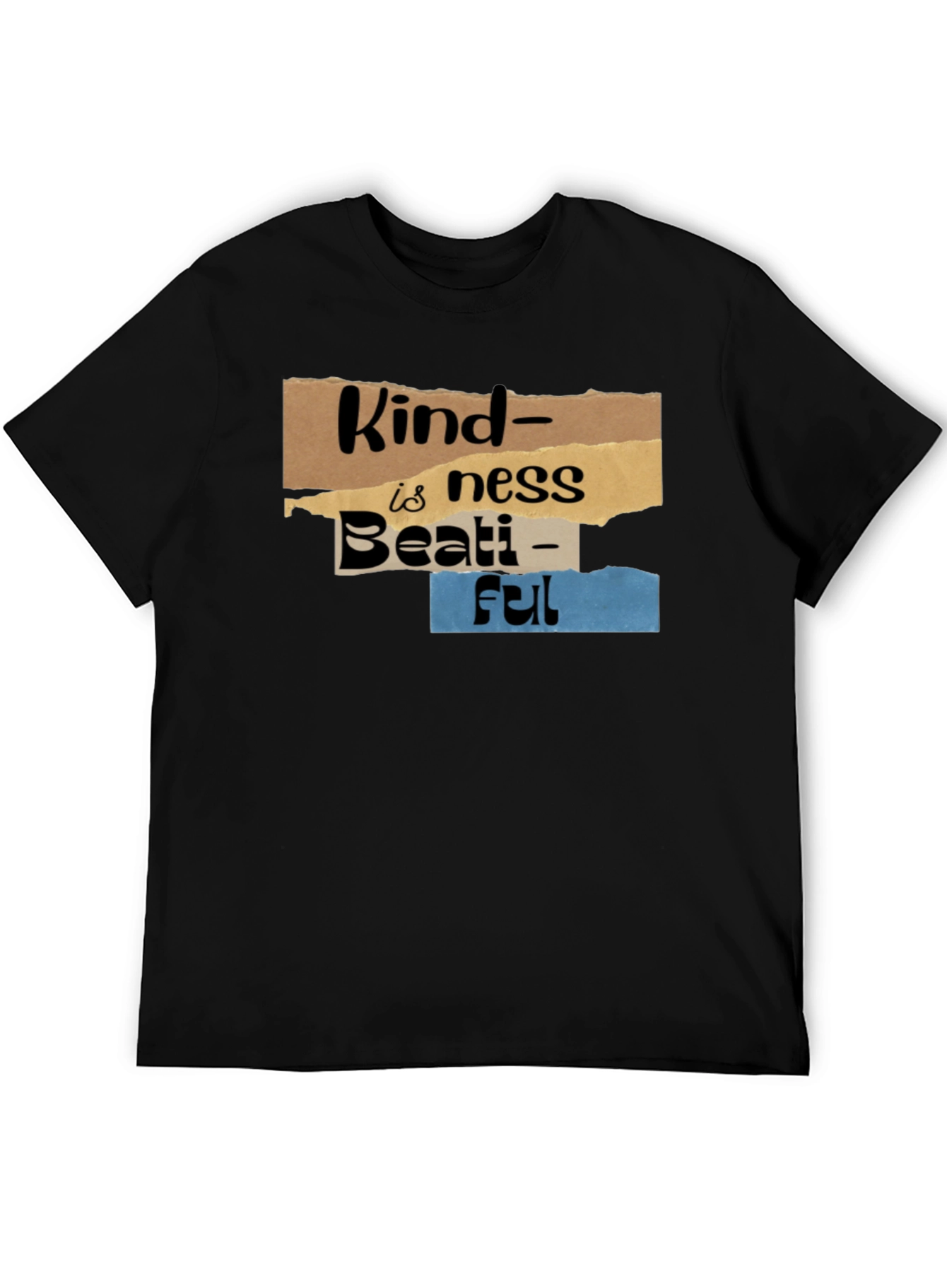Kindness is Beautiful Graphic Tee - Black Cotton Blend