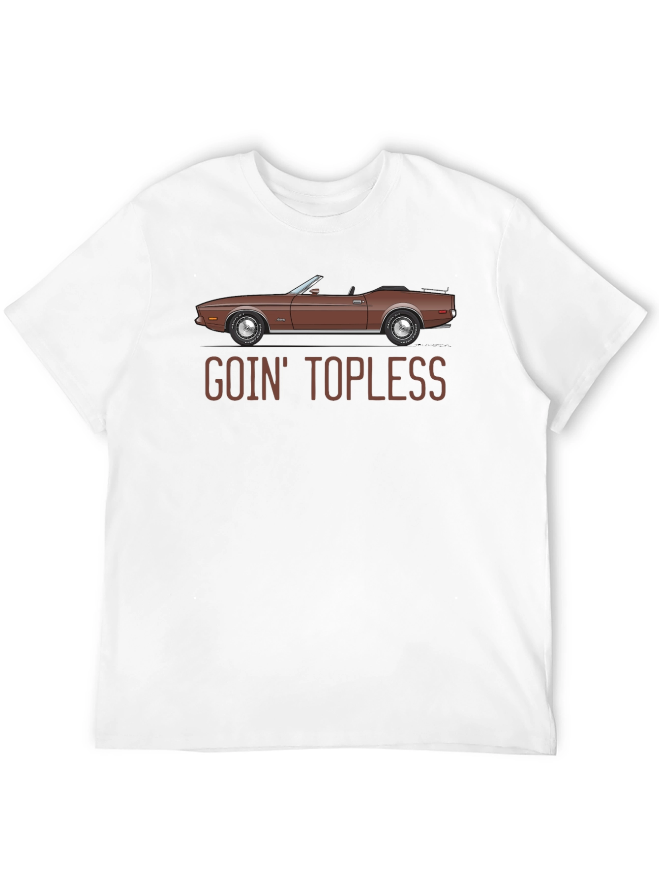 Goin Topless Classic Car Graphic Tee - Black