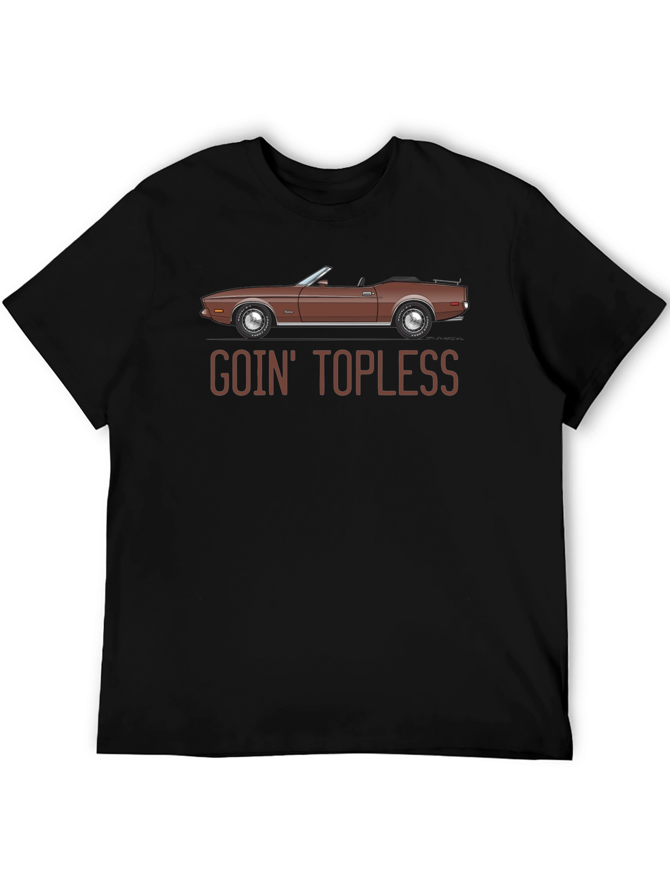 Goin Topless Classic Car Graphic Tee - Black