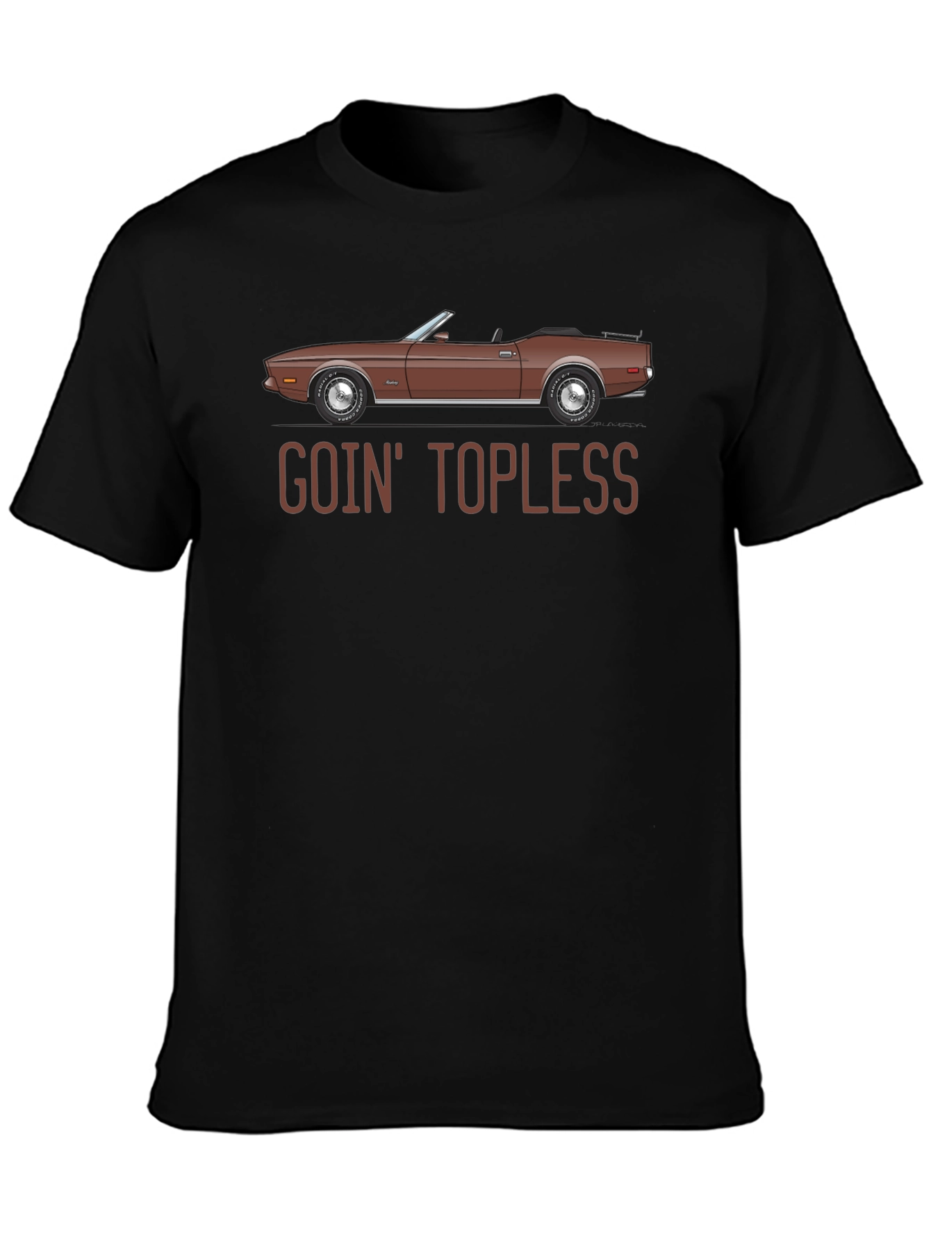 Goin Topless Classic Car Graphic Tee - Black