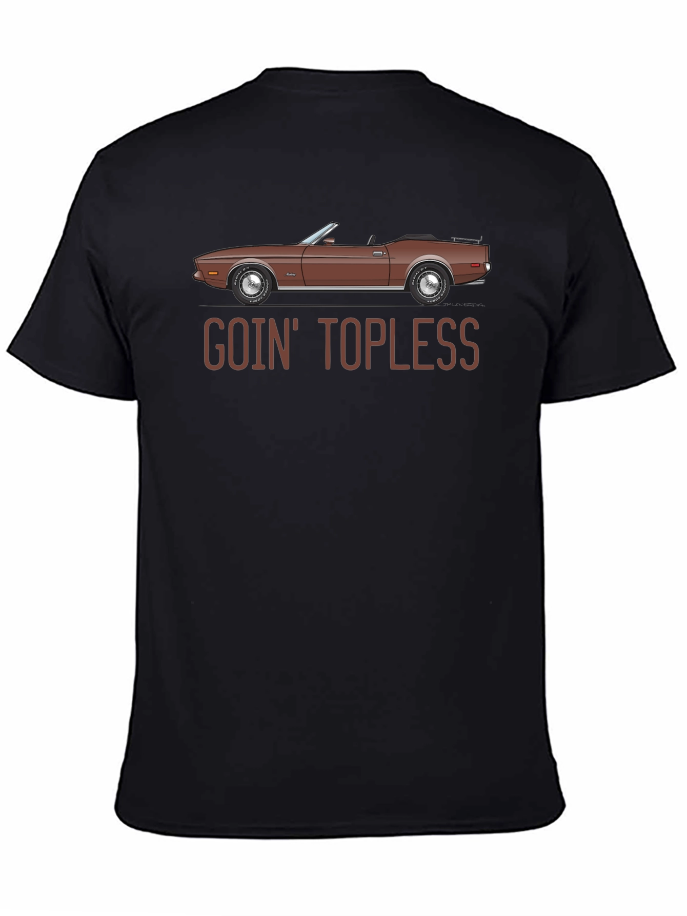 Goin Topless Classic Car Graphic Tee - Black