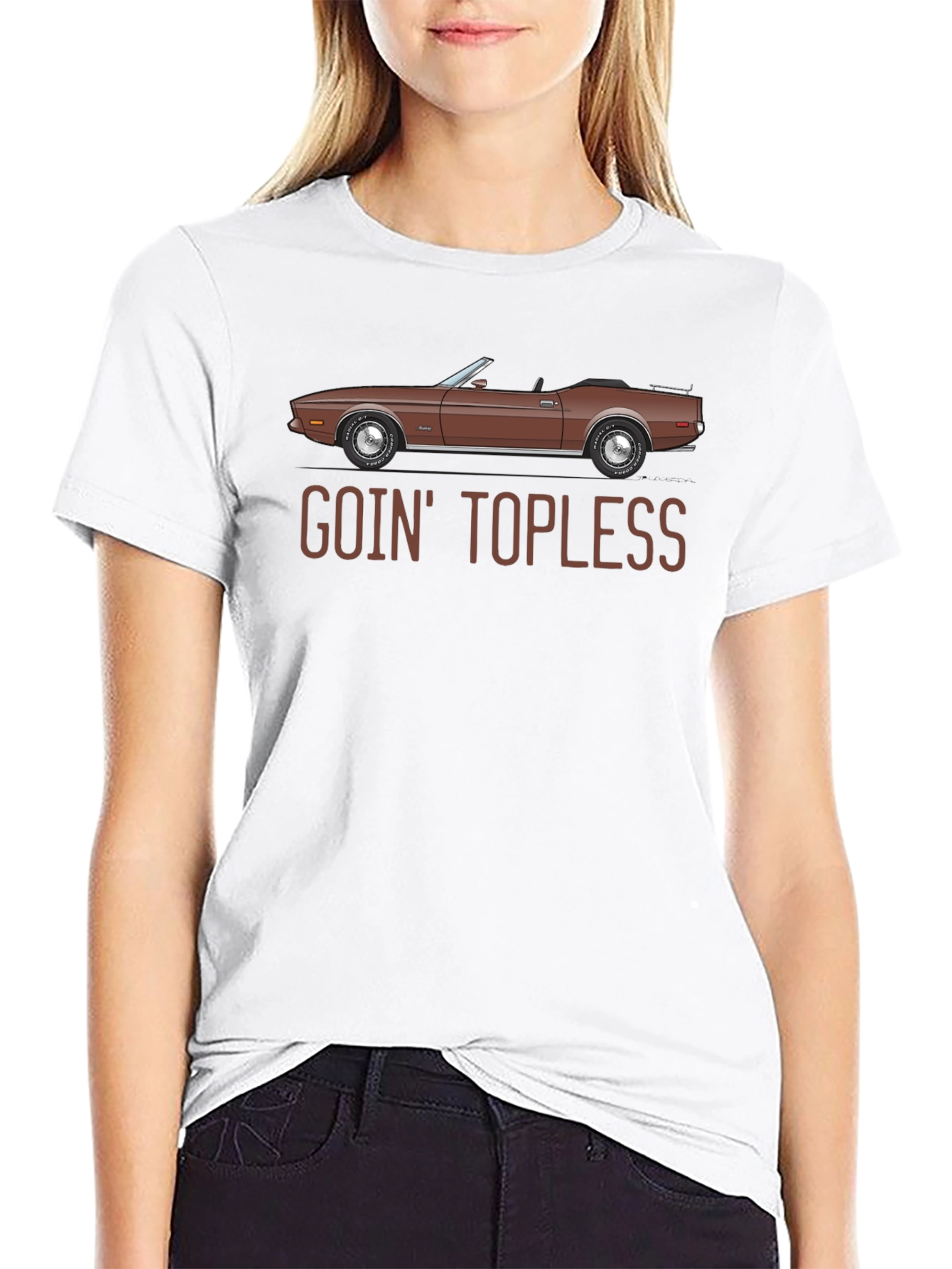 Goin Topless Classic Car Graphic Tee - Black
