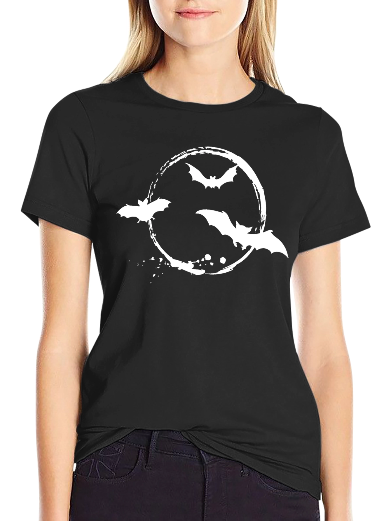 Bats in Circle Black T-Shirt