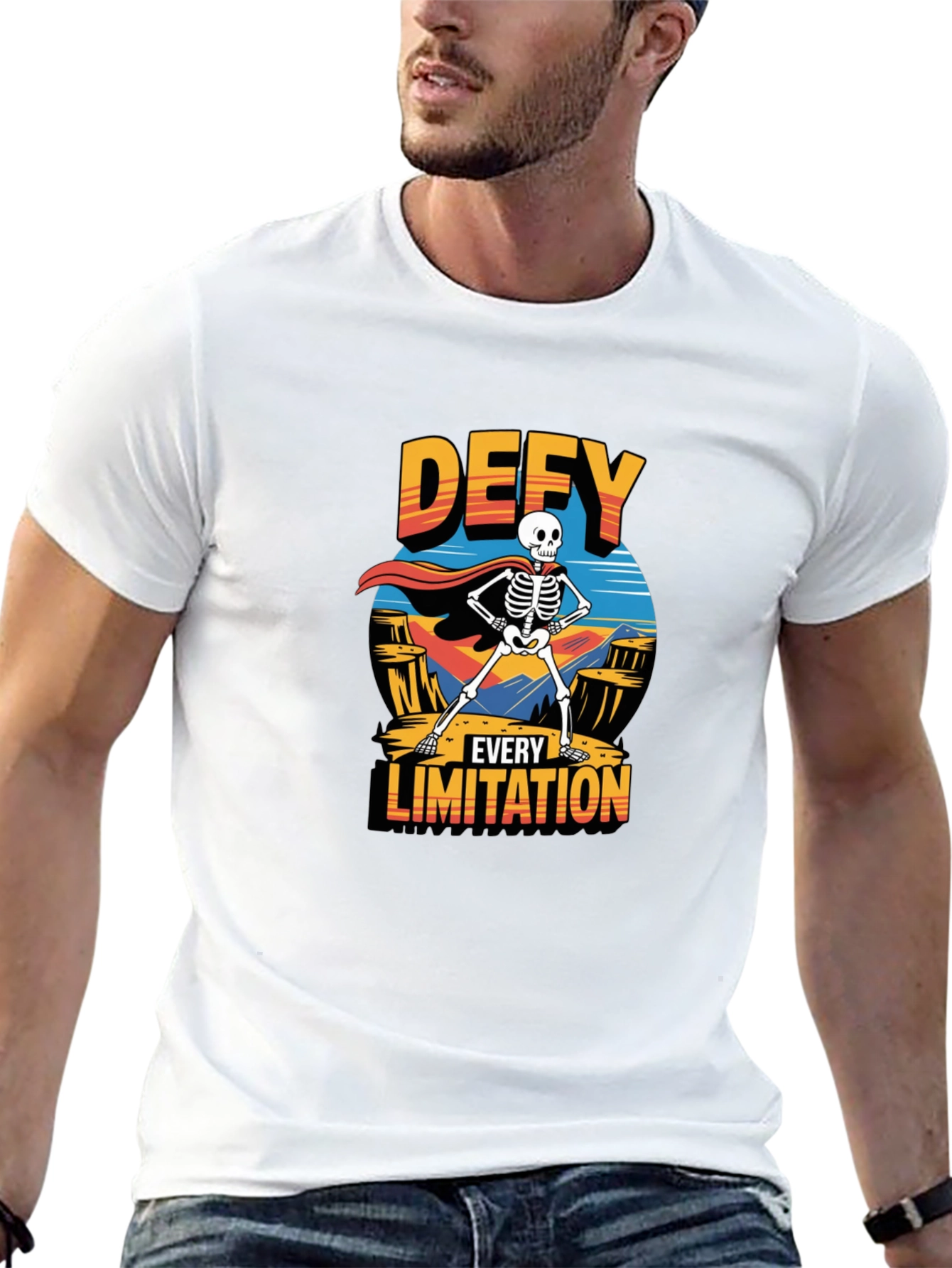 Defy Every Limitation Skeleton Graphic Tee