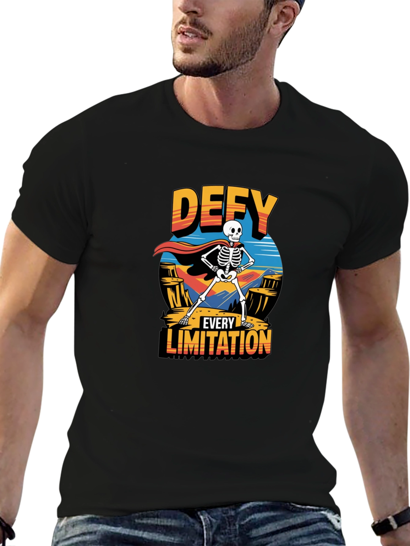 Defy Every Limitation Skeleton Graphic Tee